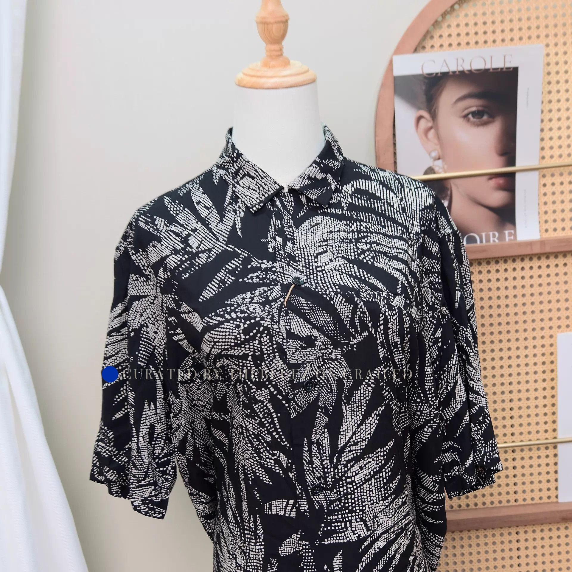 Yves Saint Laurent Polka Dot Palm Leaf Short Sleeve Shirt Size US M / EU 48-50 / 2 - 3 Thumbnail