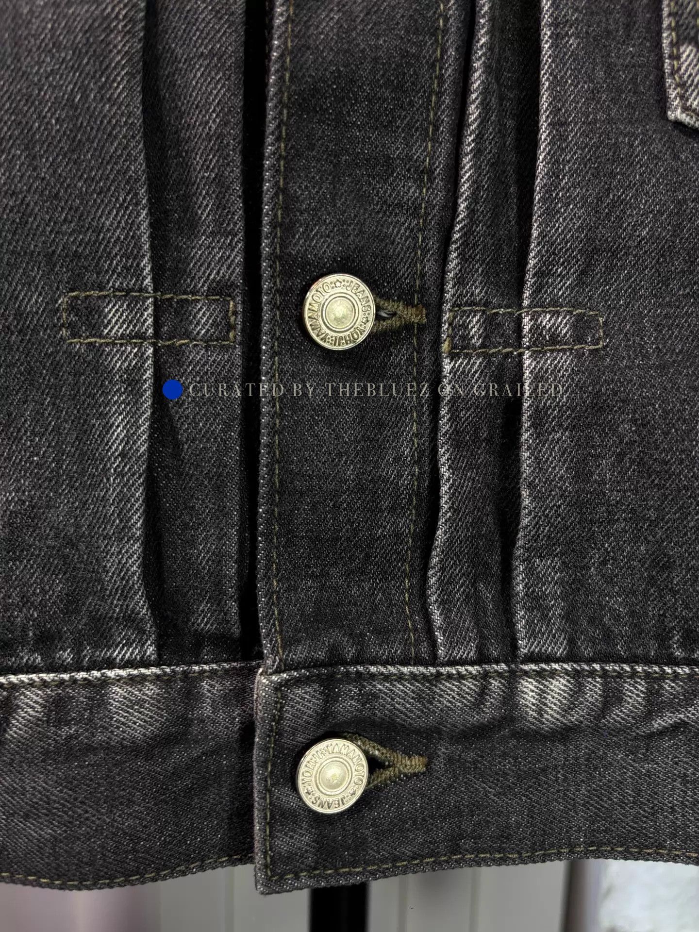 Yohji Yamamoto Vintage 90s Gray Denim Jacket Size US XS / EU 42 / 0 - 4 Thumbnail