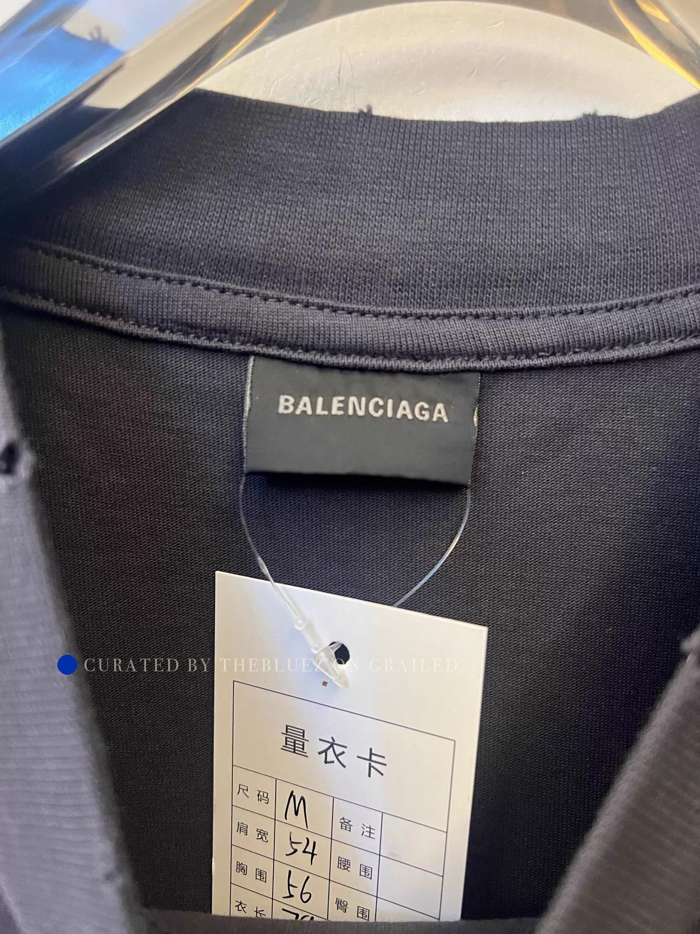 Balenciaga Monogram Tape Logo Black Tee Size US M / EU 48-50 / 2 - 2 Thumbnail