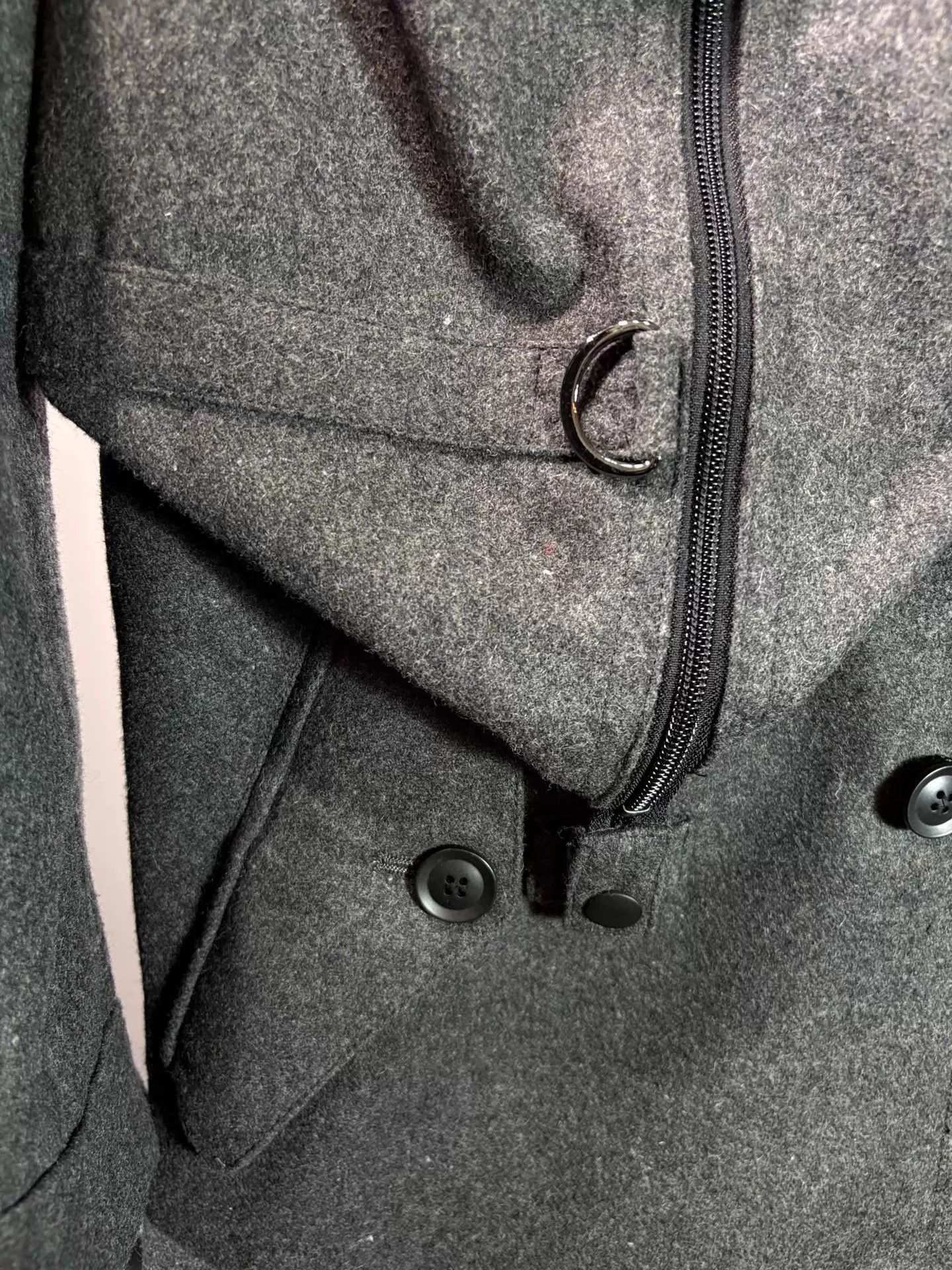 Issey Miyake 90s Archive Gray Military Wool Coat Size US M / EU 48-50 / 2 - 4 Thumbnail