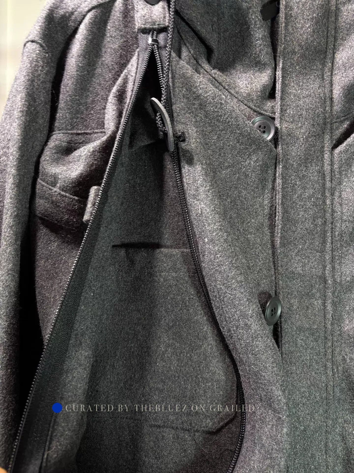 Issey Miyake 90s Archive Gray Military Wool Coat Size US M / EU 48-50 / 2 - 3 Thumbnail
