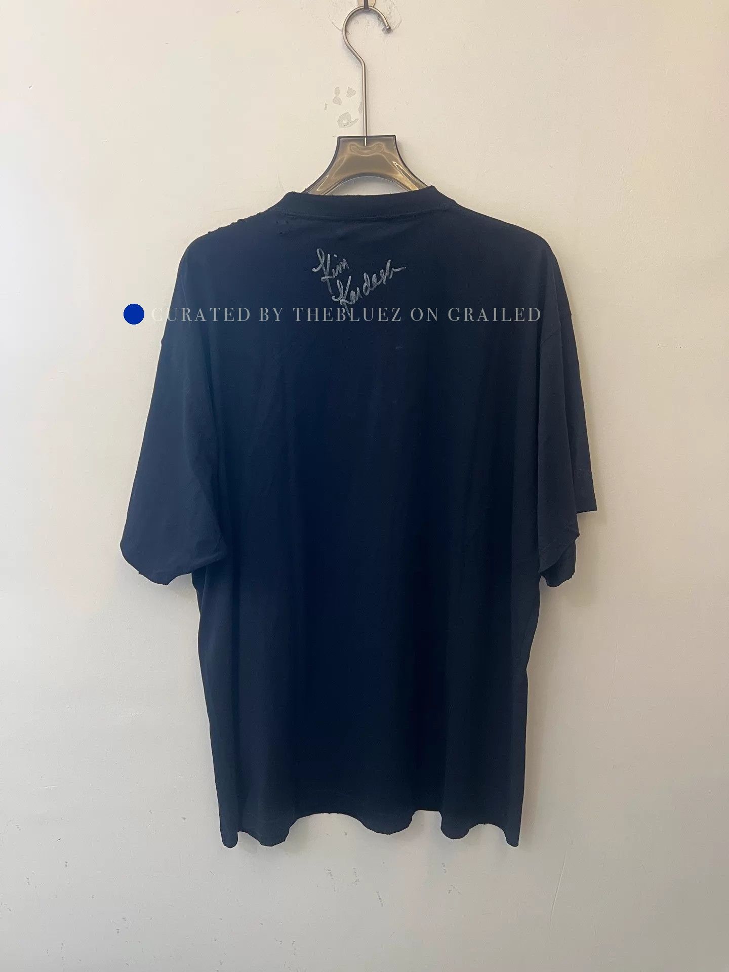 Balenciaga Oversized Black Logo Tee Size US L / EU 52-54 / 3 - 3 Thumbnail