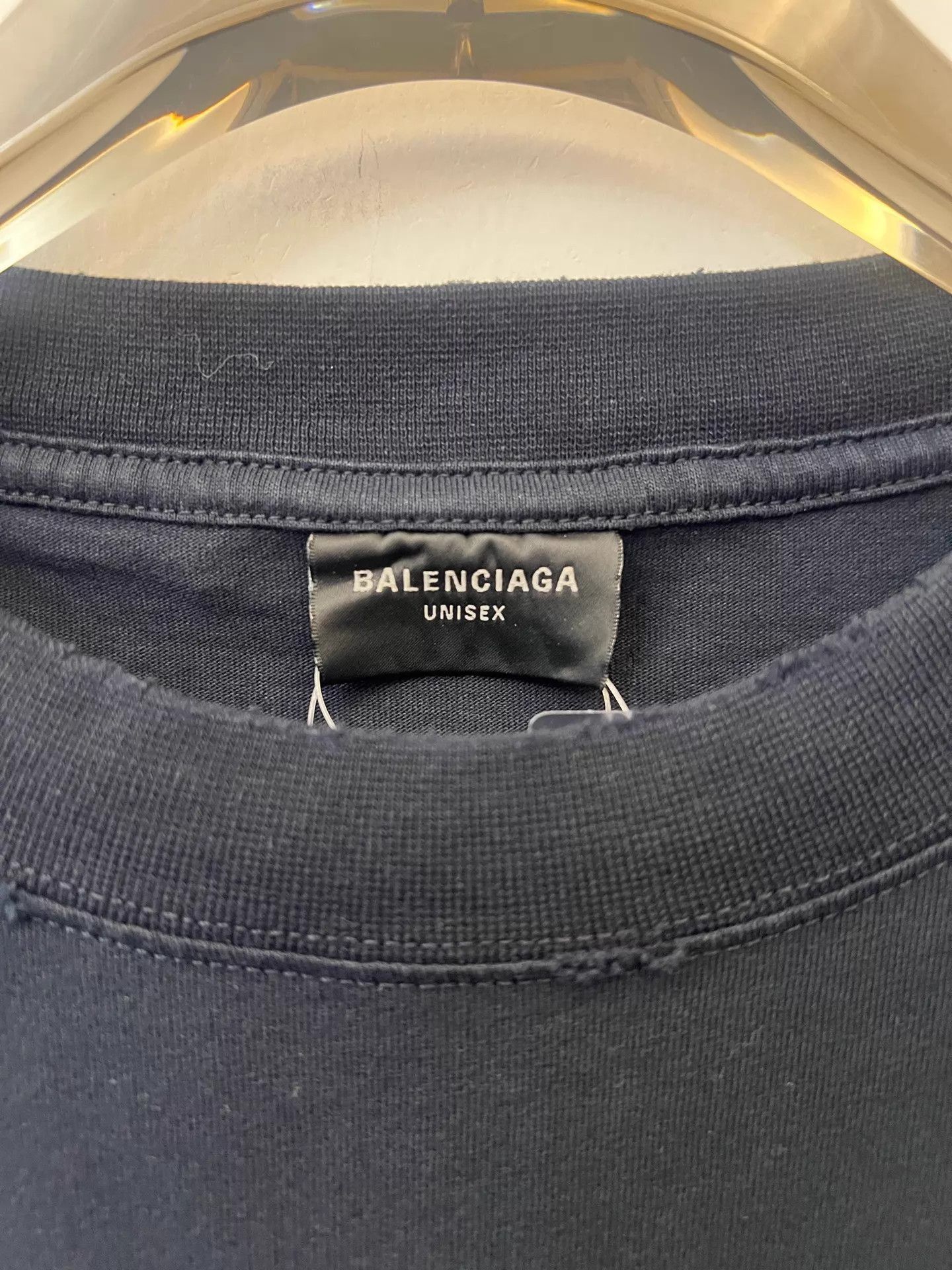 Balenciaga Oversized Black Logo Tee Size US L / EU 52-54 / 3 - 2 Thumbnail