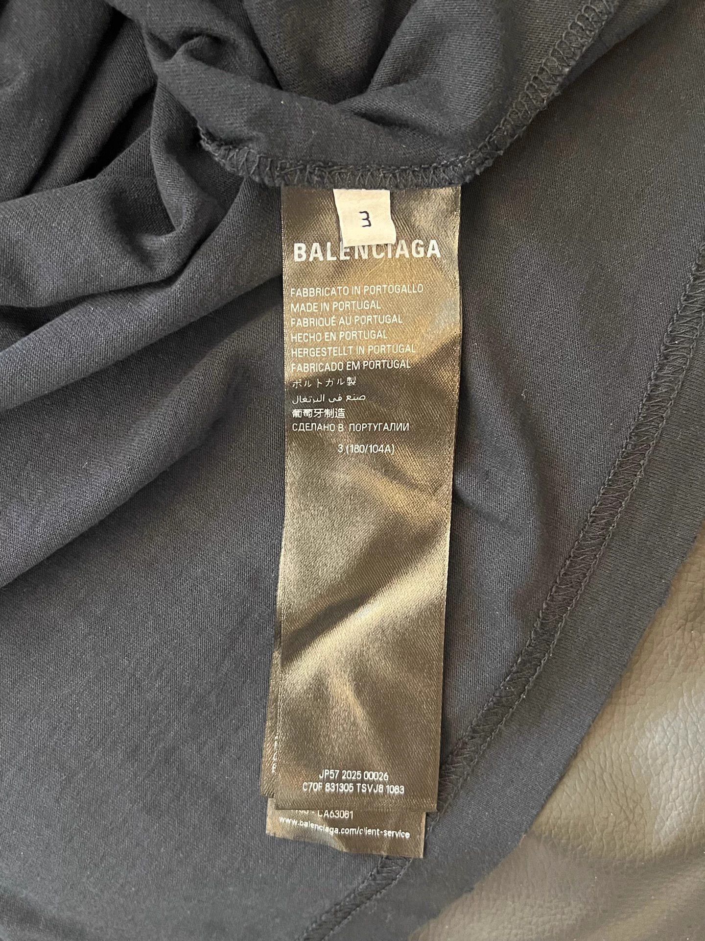 Balenciaga Oversized Black Logo Tee Size US L / EU 52-54 / 3 - 4 Thumbnail
