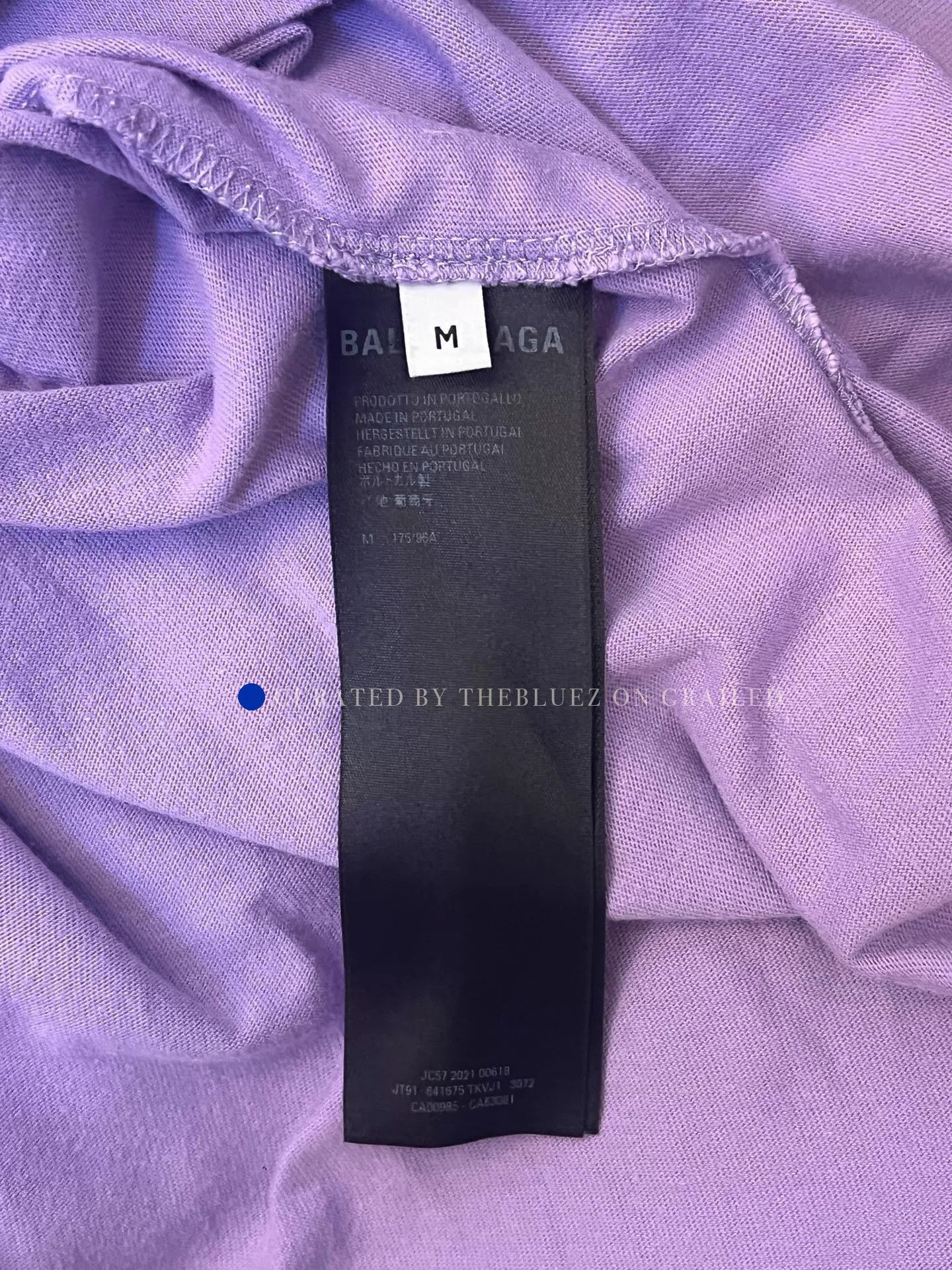 Balenciaga Purple Logo Crew Short Sleeve T-Shirt Size US M / EU 48-50 / 2 - 4 Thumbnail