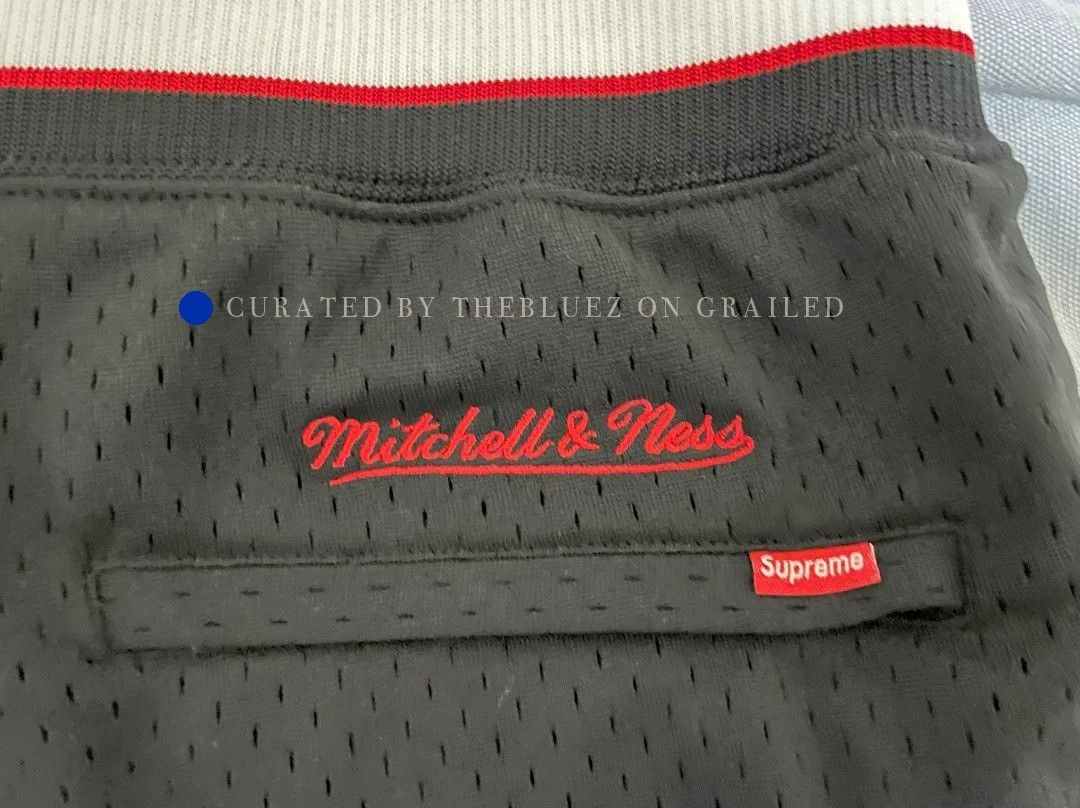 Supreme Mitchell Ness Collab Black Basketball Shorts Size US 34 / EU 50 - 3 Thumbnail