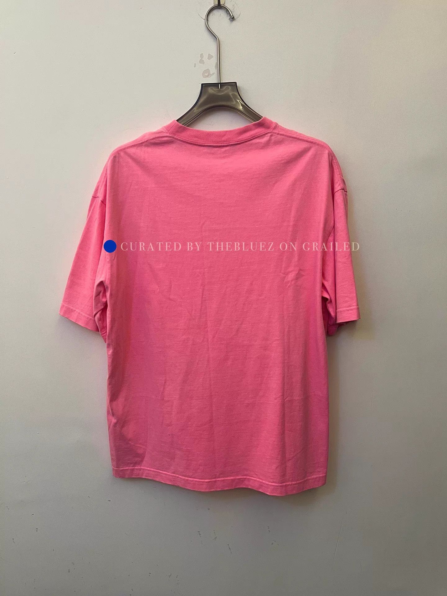 Balenciaga Embroidered Crewneck T-Shirt in Pink Size US M / EU 48-50 / 2 - 4 Thumbnail