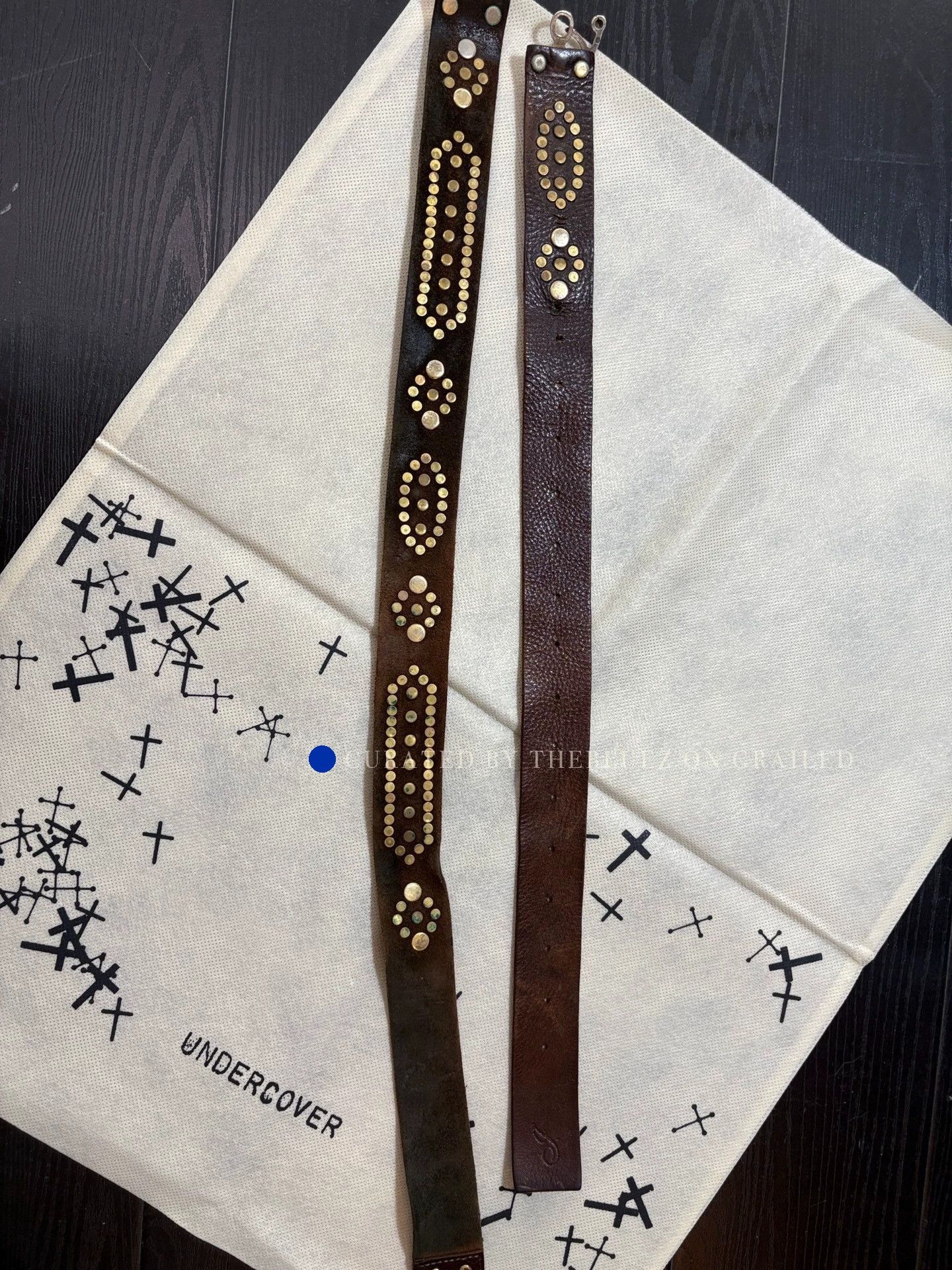 Takahiromiyashita The Soloist. Unique Two-Piece Gem Rivet Inlaid Belt Size ONE SIZE - 3 Thumbnail