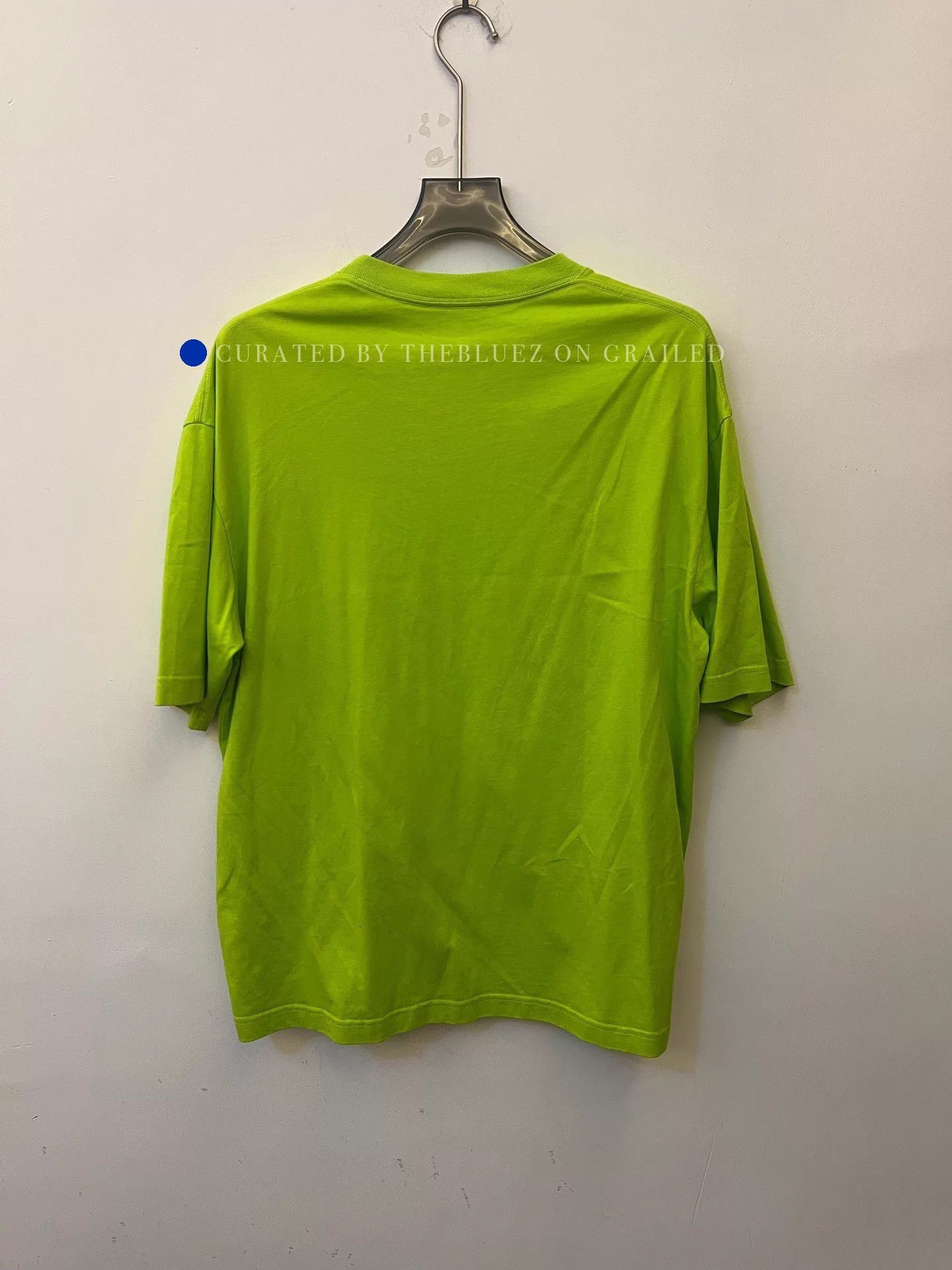 Balenciaga Logo Embroidered Green Crew Tee Size US S / EU 44-46 / 1 - 3 Thumbnail