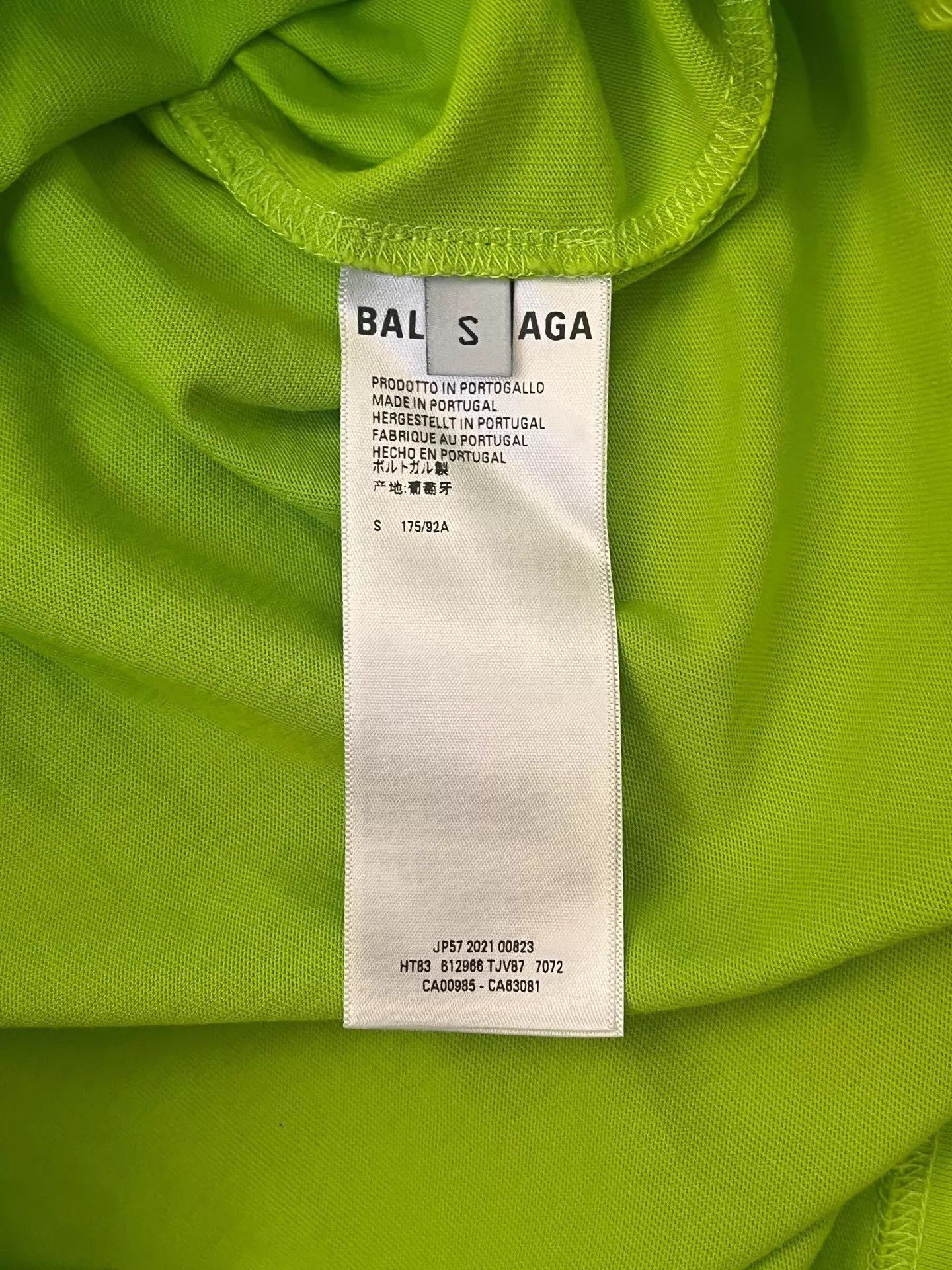 Balenciaga Logo Embroidered Green Crew Tee Size US S / EU 44-46 / 1 - 4 Thumbnail
