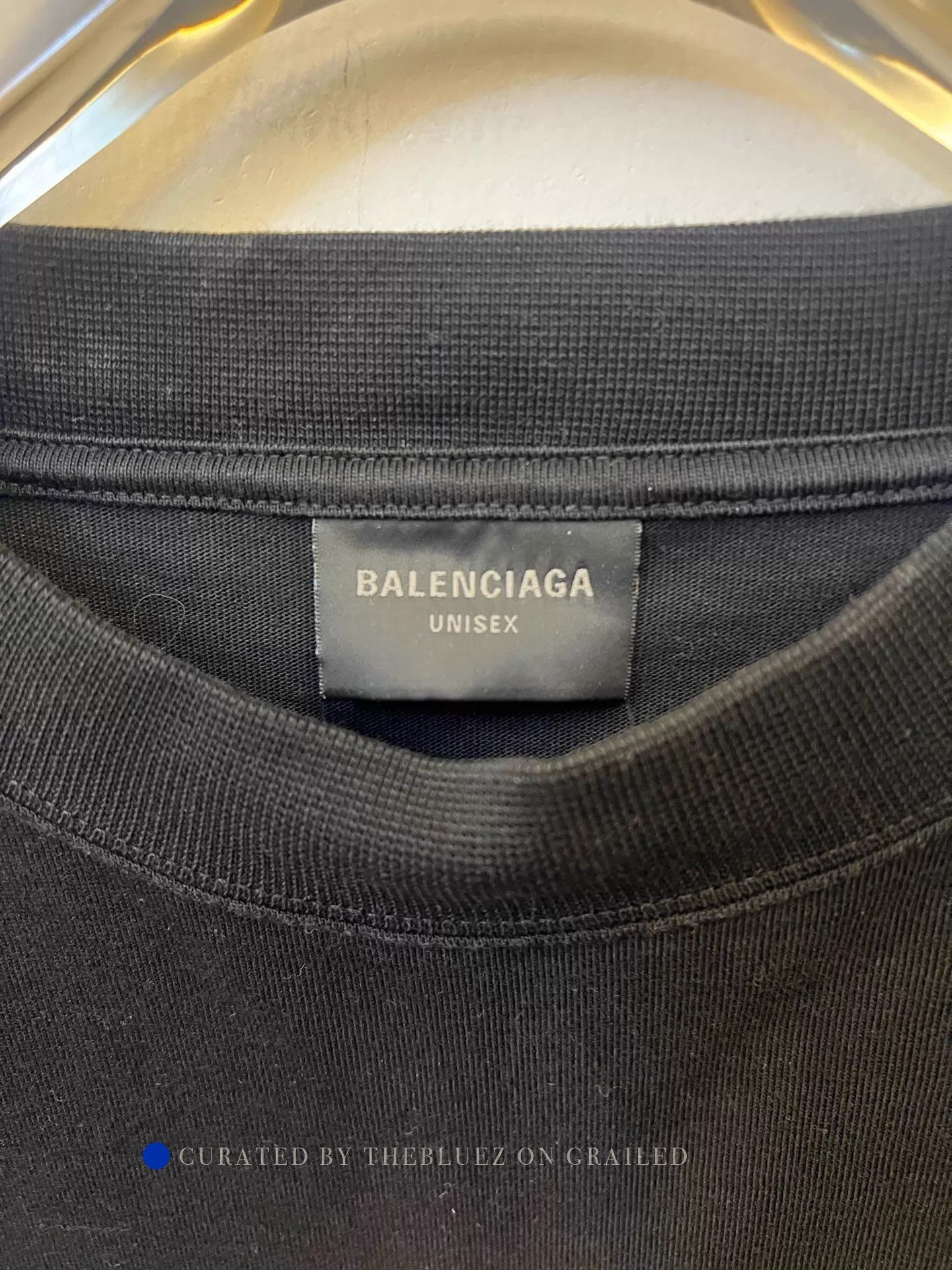 Balenciaga Oversized Black Logo Print Tee - Size XXL Size US XXL / EU 58 / 5 - 2 Thumbnail