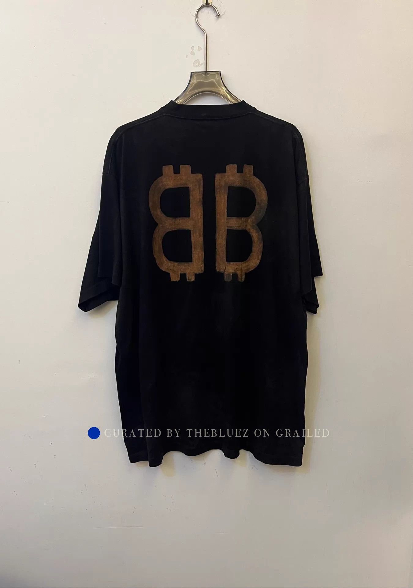 Balenciaga Oversized Black Logo Print Tee - Size XXL Size US XXL / EU 58 / 5 - 3 Thumbnail