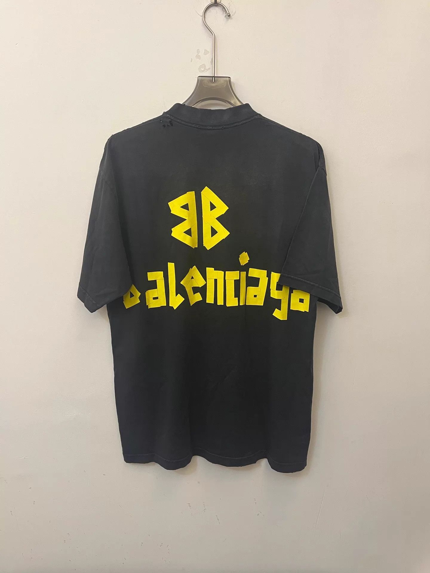Balenciaga Monogram Tape Logo Tee in Black Size US XS / EU 42 / 0 - 3 Thumbnail
