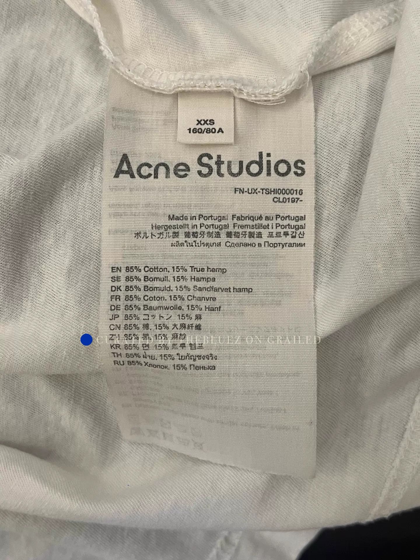Acne Studios Classic Logo Graphic Long Sleeve Tee Size US XXS / EU 40 - 4 Thumbnail