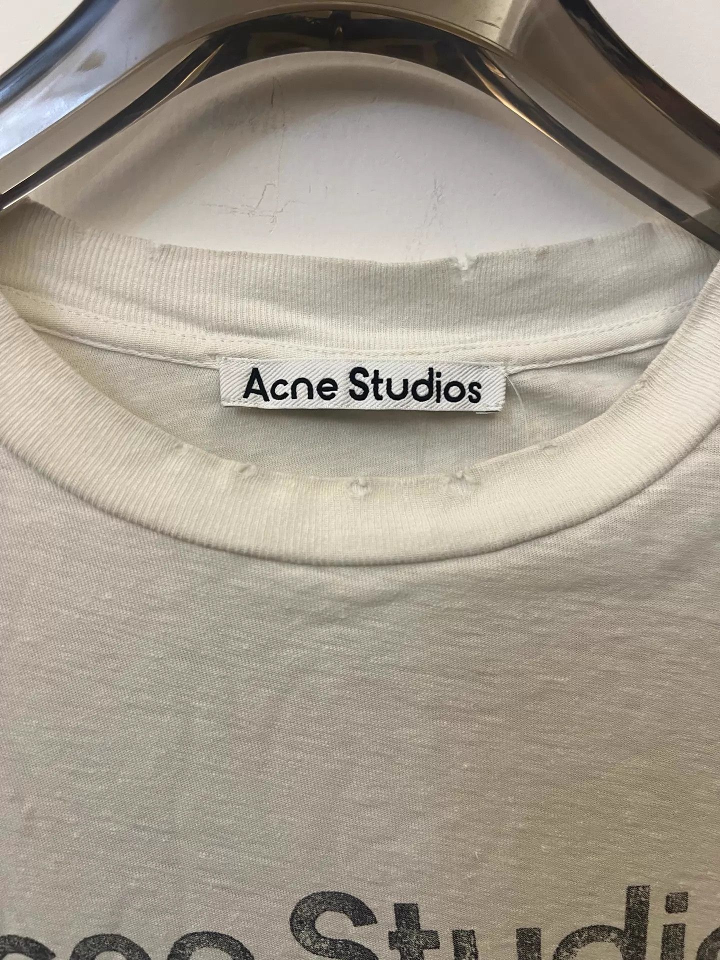 Acne Studios Classic Logo Graphic Long Sleeve Tee Size US XXS / EU 40 - 2 Thumbnail