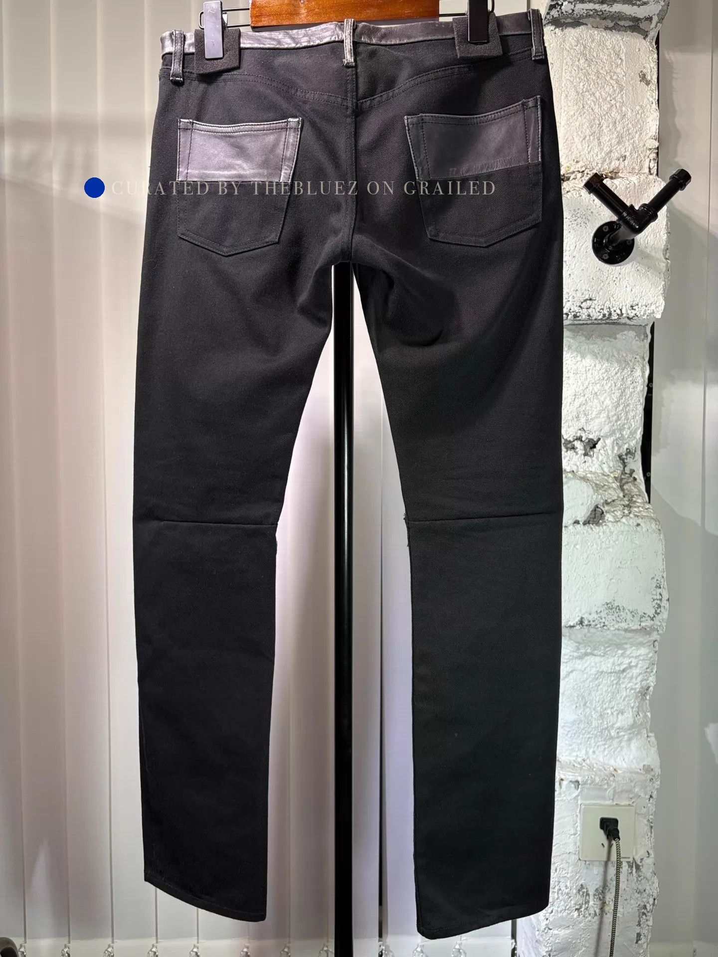 Undercover Destroyed Black Jeans with Leather Patches Size US 32 / EU 48 - 2 Thumbnail