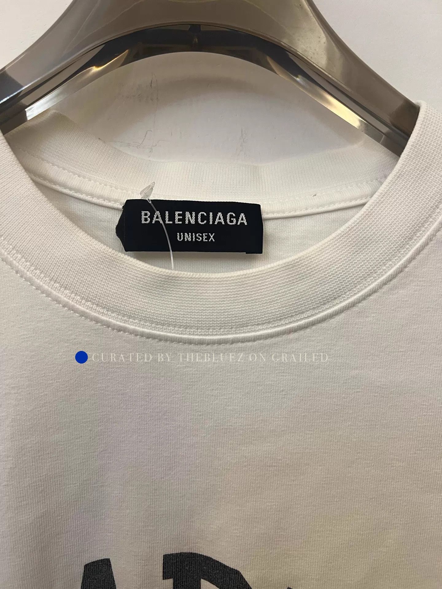 Balenciaga Logo Loose Short Sleeve Tee in White Size US XS / EU 42 / 0 - 2 Thumbnail