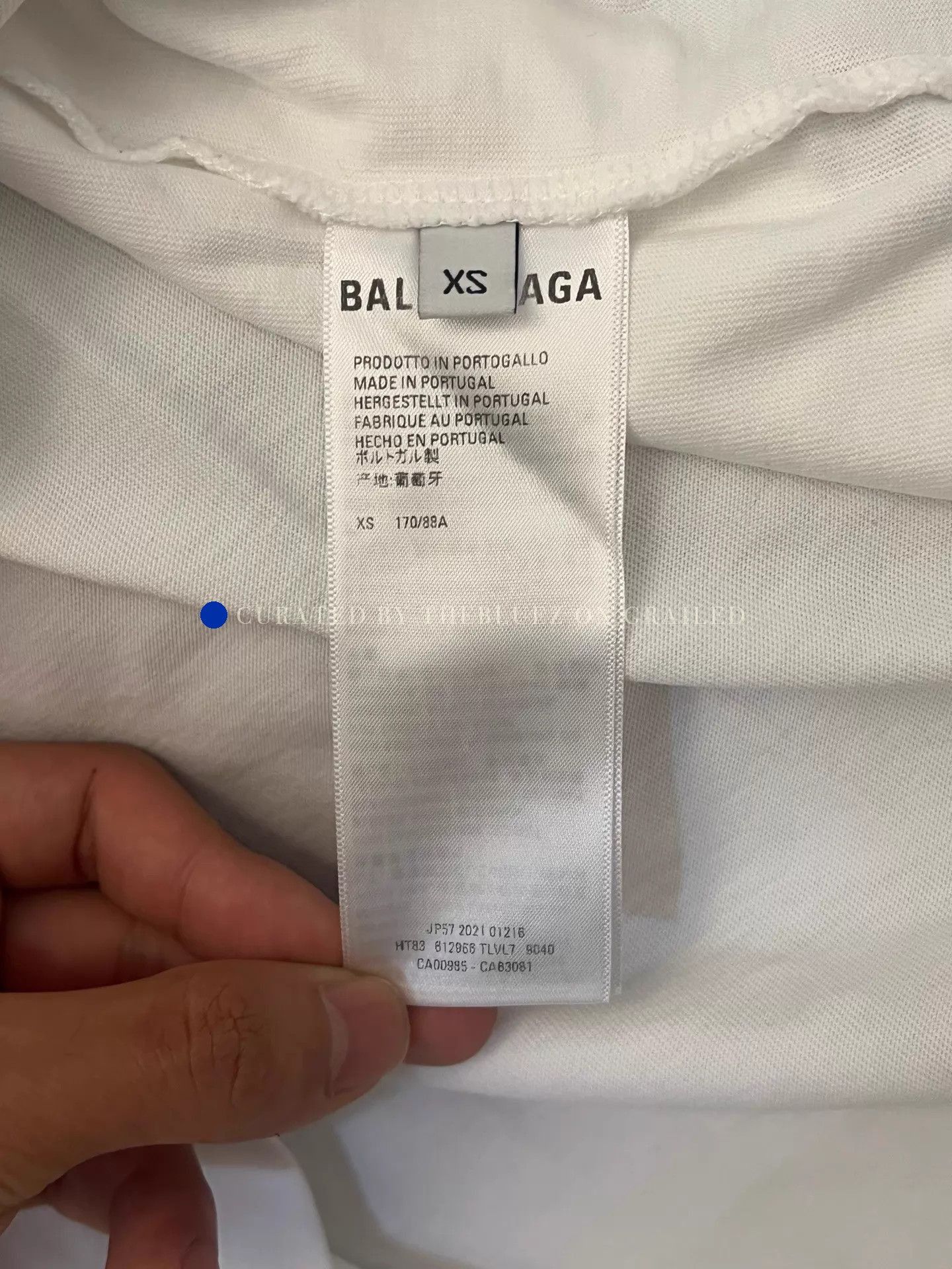 Balenciaga Logo Loose Short Sleeve Tee in White Size US XS / EU 42 / 0 - 4 Thumbnail