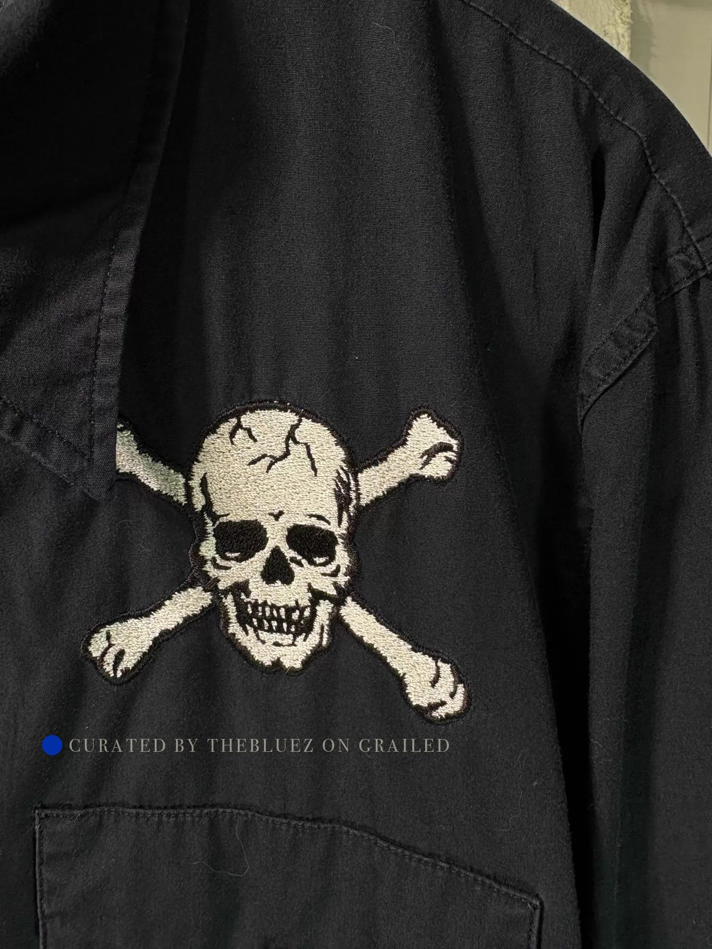 Number (N)ine Skull Embroidery Long Sleeve Shirt Size US M / EU 48-50 / 2 - 3 Thumbnail