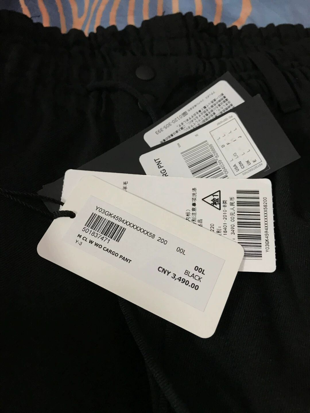 Y-3 Slim-Fit Cargo Pants in Black Size US 34 / EU 50 - 6 Thumbnail