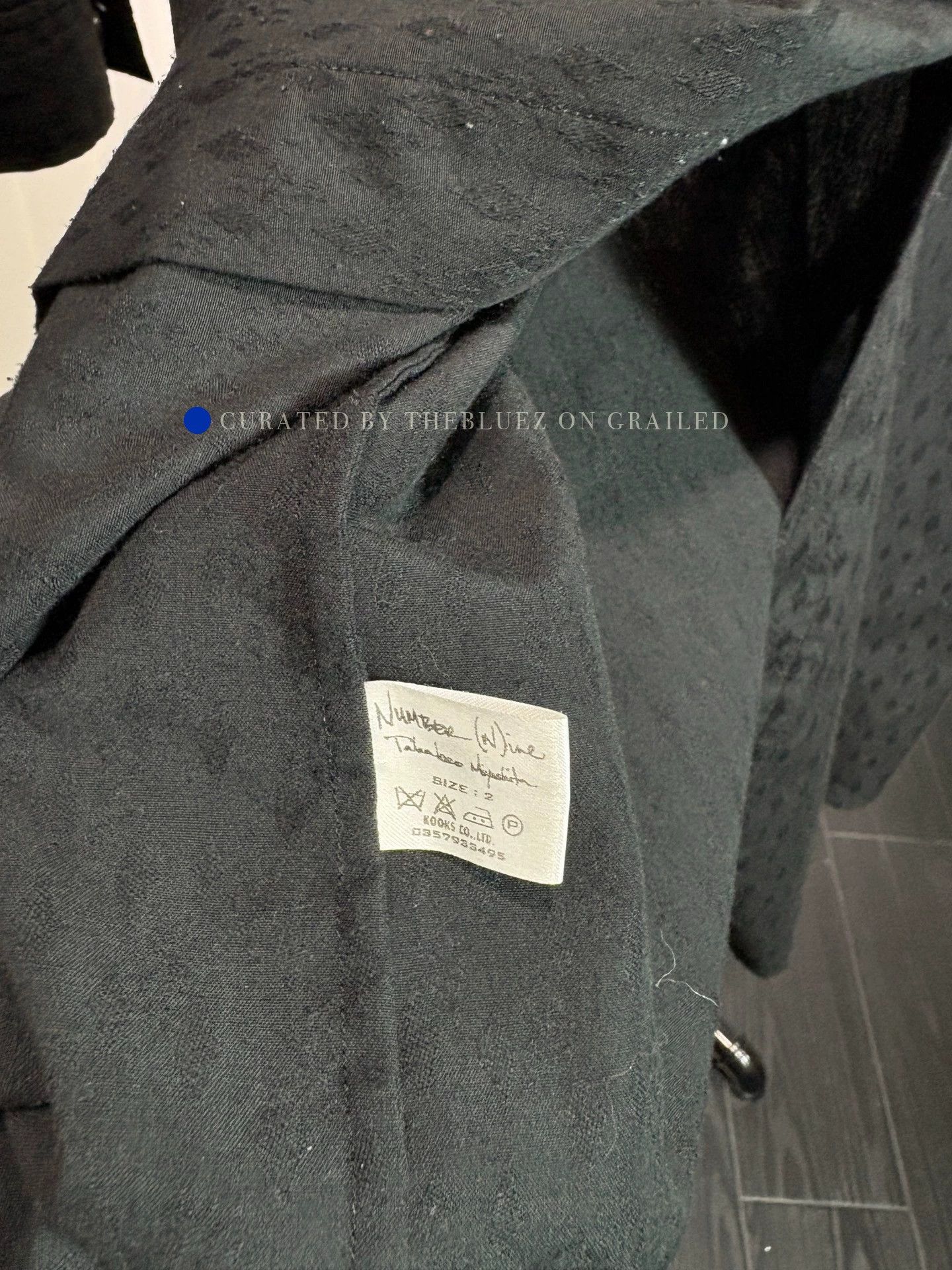 Number (N)ine Long Tailored Black Button-Up Shirt Size US M / EU 48-50 / 2 - 5 Thumbnail