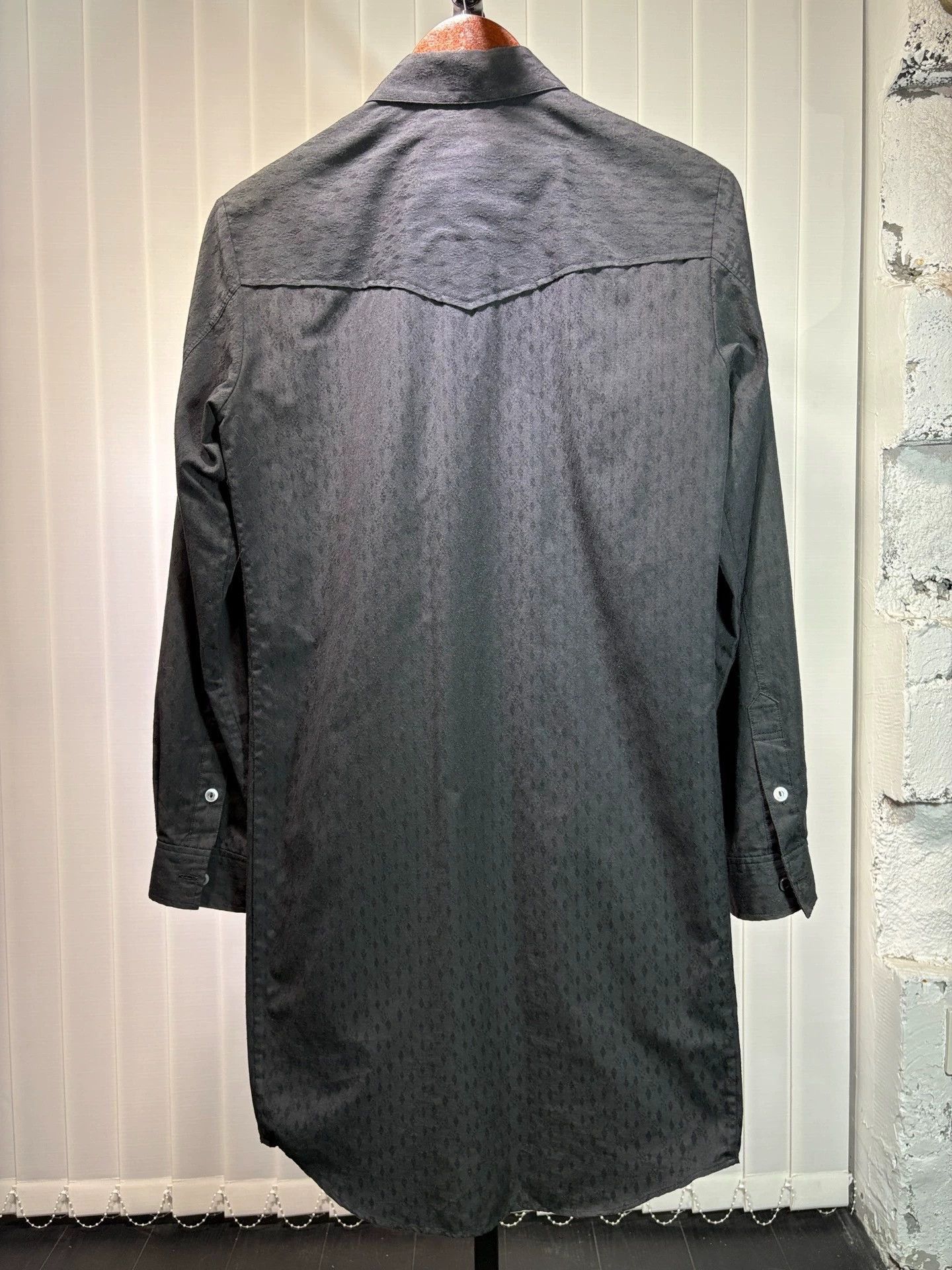 Number (N)ine Long Tailored Black Button-Up Shirt Size US M / EU 48-50 / 2 - 2 Thumbnail