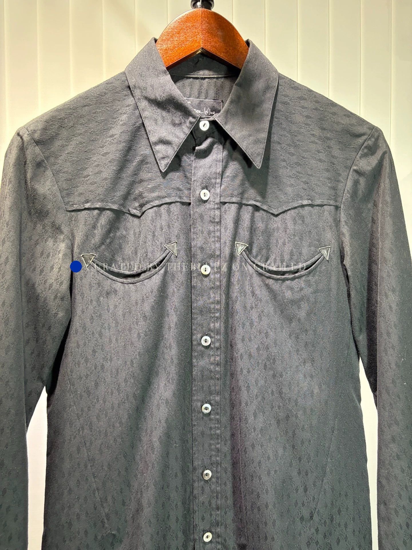 Number (N)ine Long Tailored Black Button-Up Shirt Size US M / EU 48-50 / 2 - 3 Thumbnail