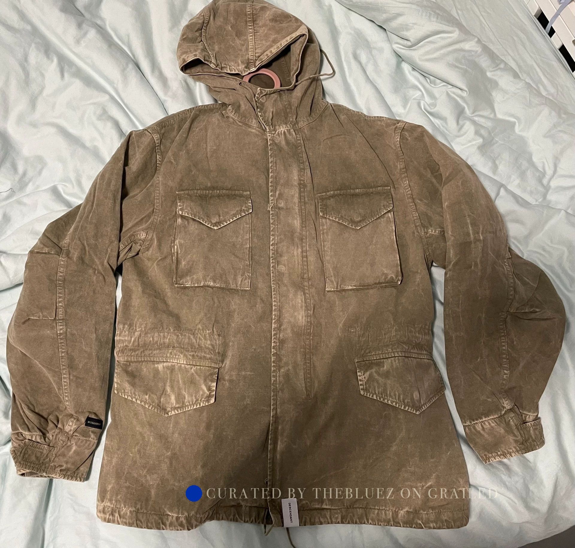 Descendant Washed Waxed Green Weather Jacket Size US M / EU 48-50 / 2 - 3 Thumbnail