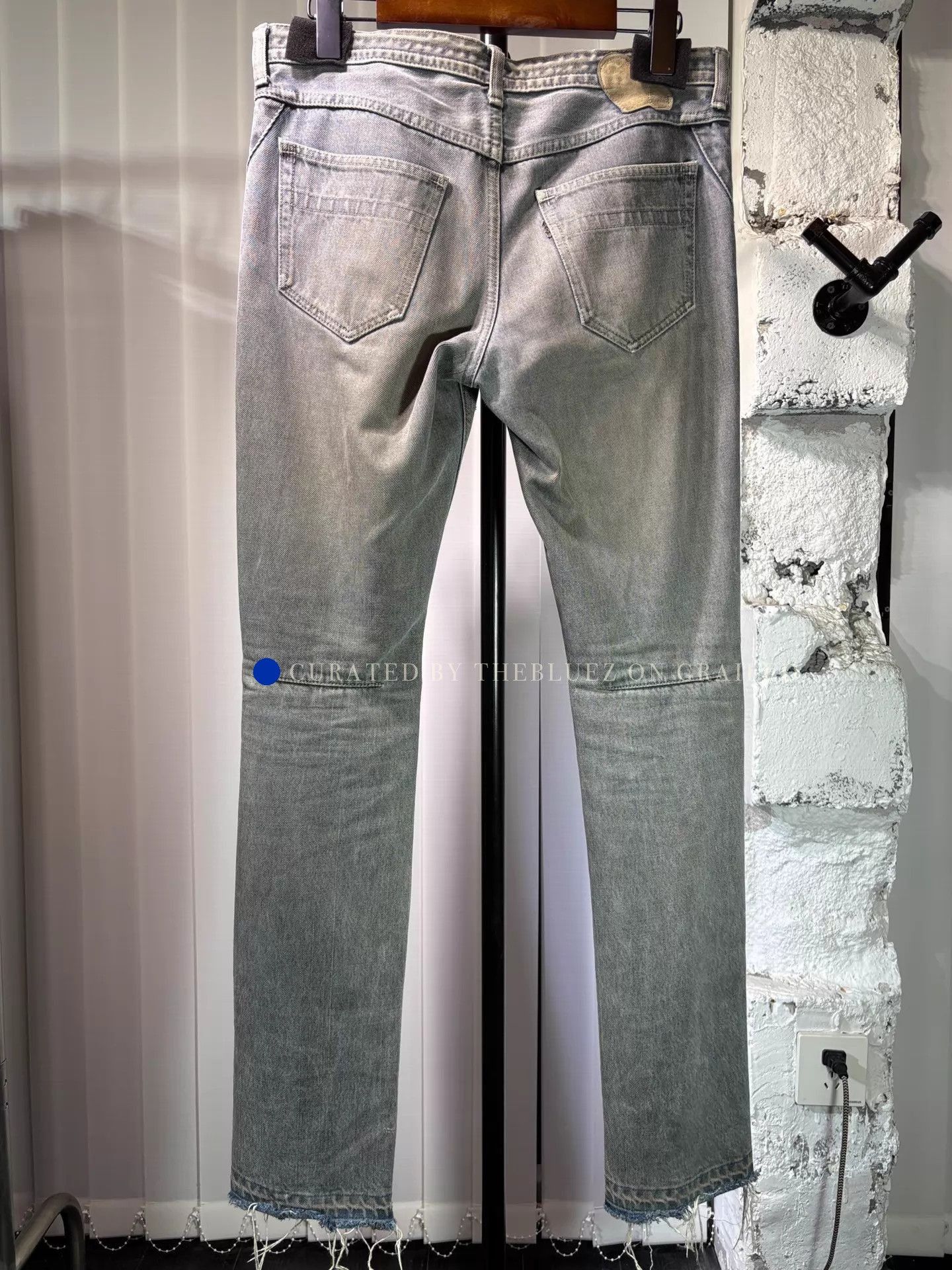Number (N)ine Distressed Mud-Dyed Skinny Jeans Size US 34 / EU 50 - 2 Thumbnail