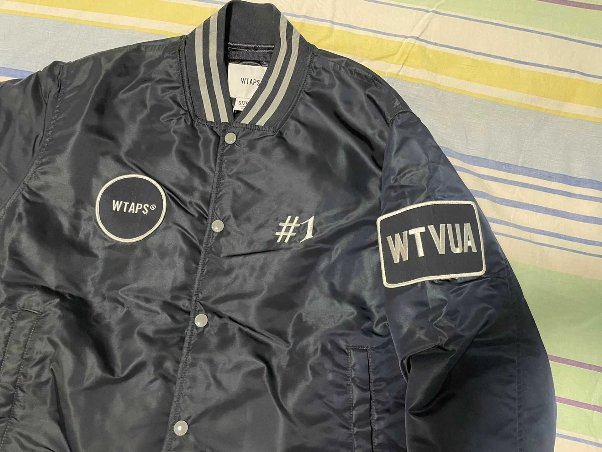 Wtaps Embroidered Nylon Satin Baseball Jacket Size US M / EU 48-50 / 2 - 4 Thumbnail