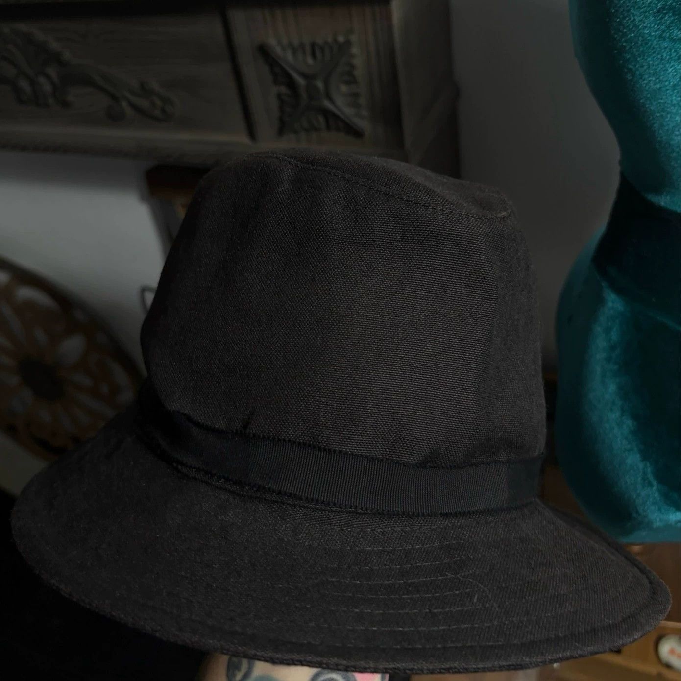 Yohji Yamamoto Runway Hat with Back Opening for Braid Size ONE SIZE - 2 Thumbnail