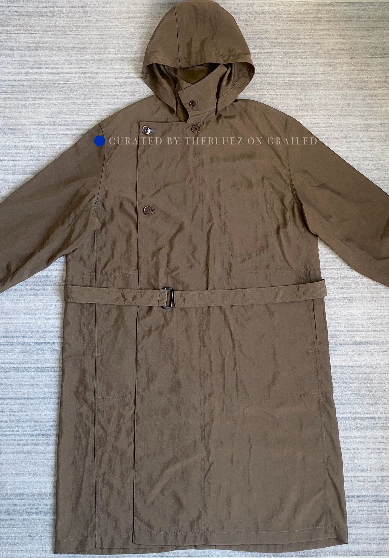 Lemaire Brown Belted Military Trench Coat in XL Size US XL / EU 56 / 4 - 2 Thumbnail