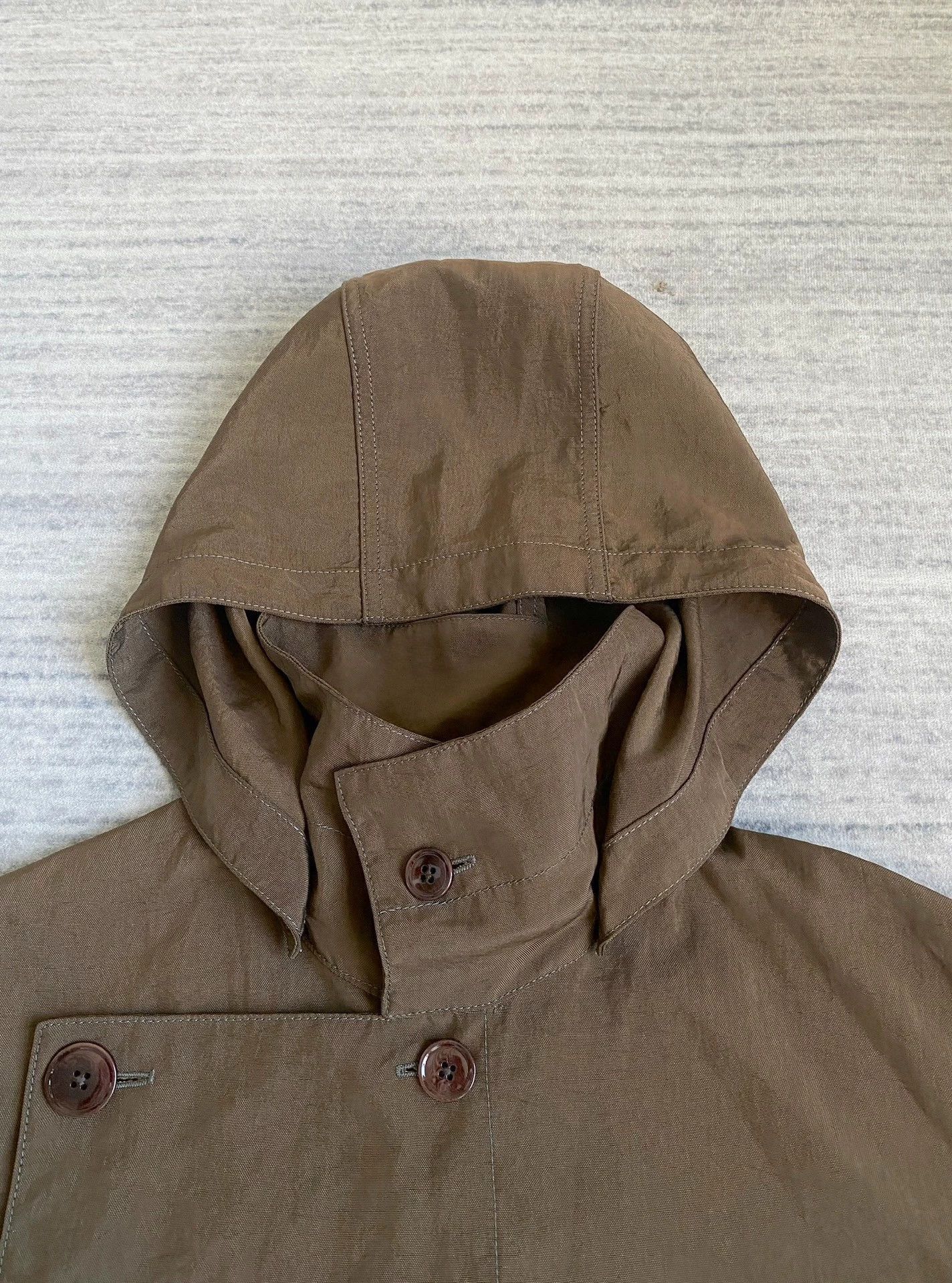 Lemaire Brown Belted Military Trench Coat in XL Size US XL / EU 56 / 4 - 4 Thumbnail