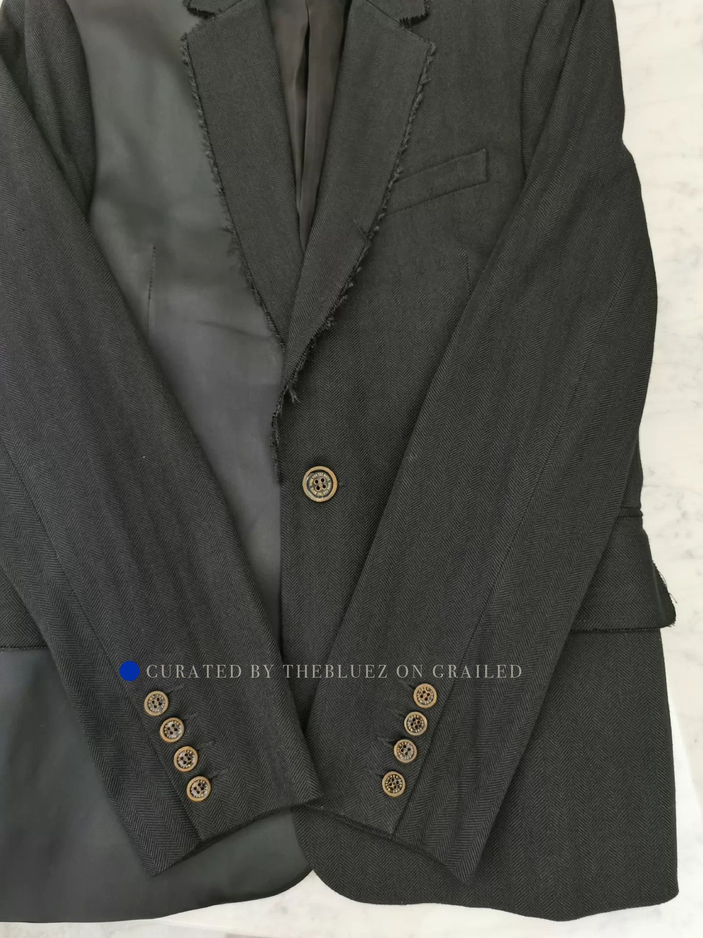 SOFTMACHINE Distressed Asymmetric Blazer in Black Size US M / EU 48-50 / 2 - 8 Thumbnail