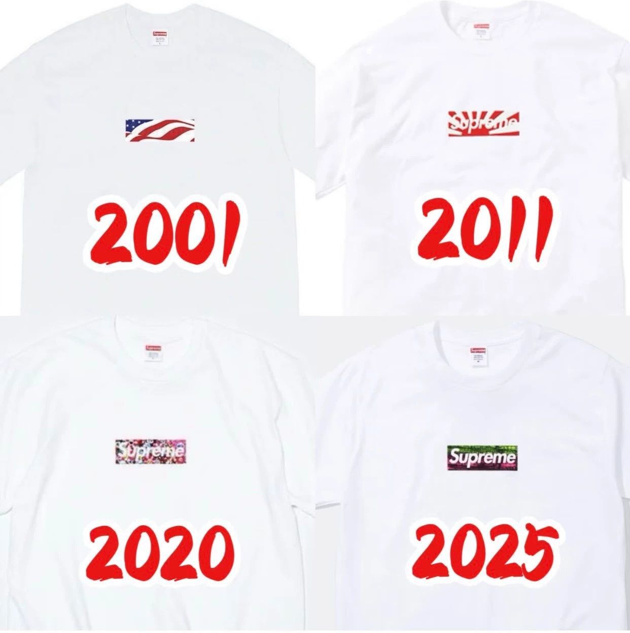 Supreme 2011 Charity Relief Box Logo Tee Size US M / EU 48-50 / 2 - 8 Thumbnail