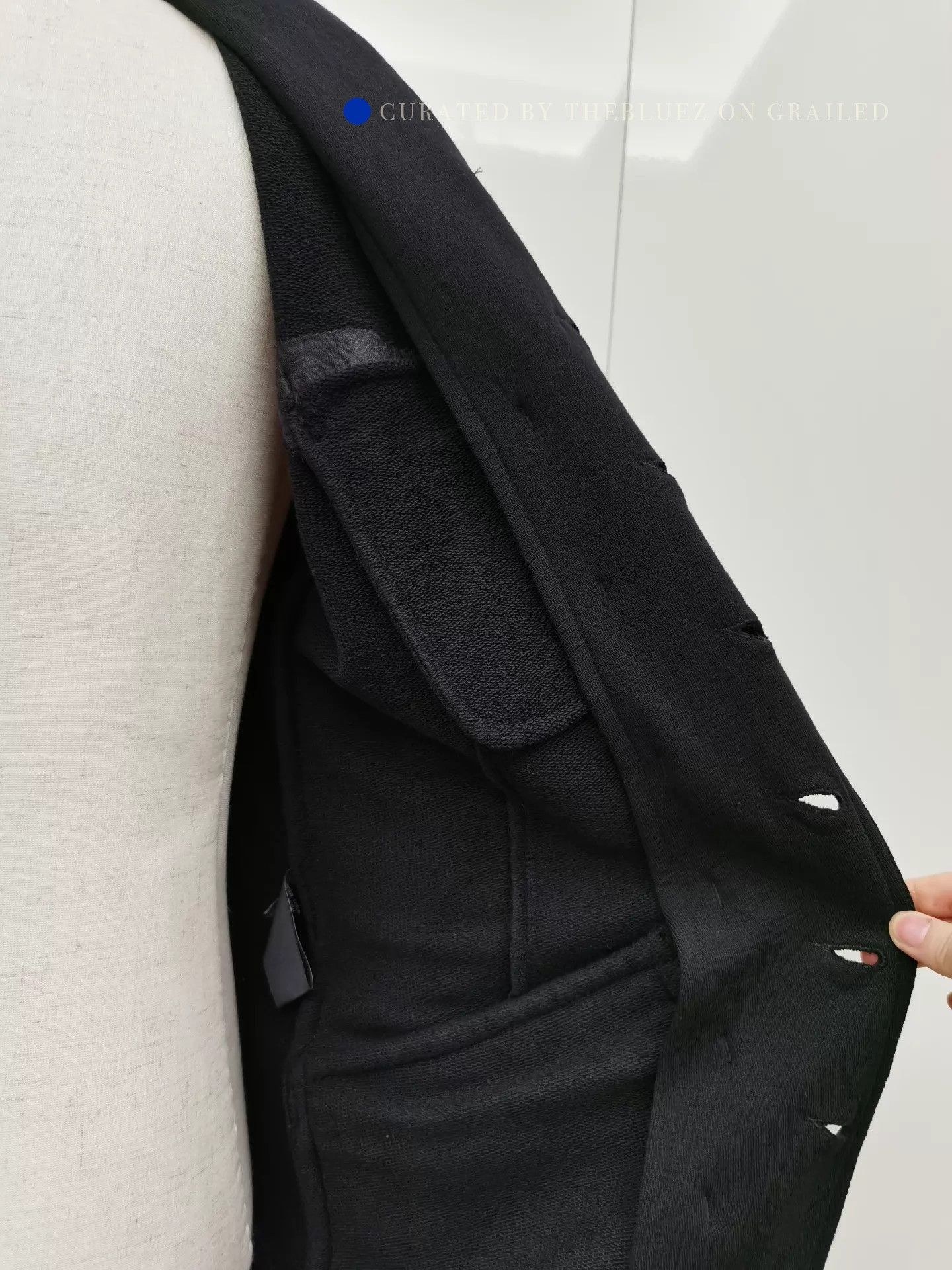 Ann Demeulemeester Black Embroidered Cuff Blazer Size US M / EU 48-50 / 2 - 6 Thumbnail