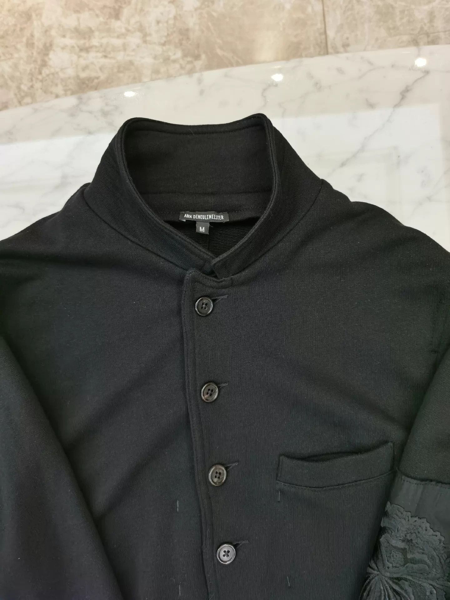 Ann Demeulemeester Black Embroidered Cuff Blazer Size US M / EU 48-50 / 2 - 9 Thumbnail
