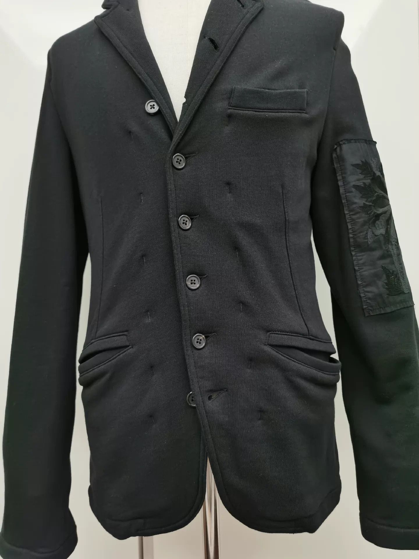 Ann Demeulemeester Black Embroidered Cuff Blazer Size US M / EU 48-50 / 2 - 2 Thumbnail