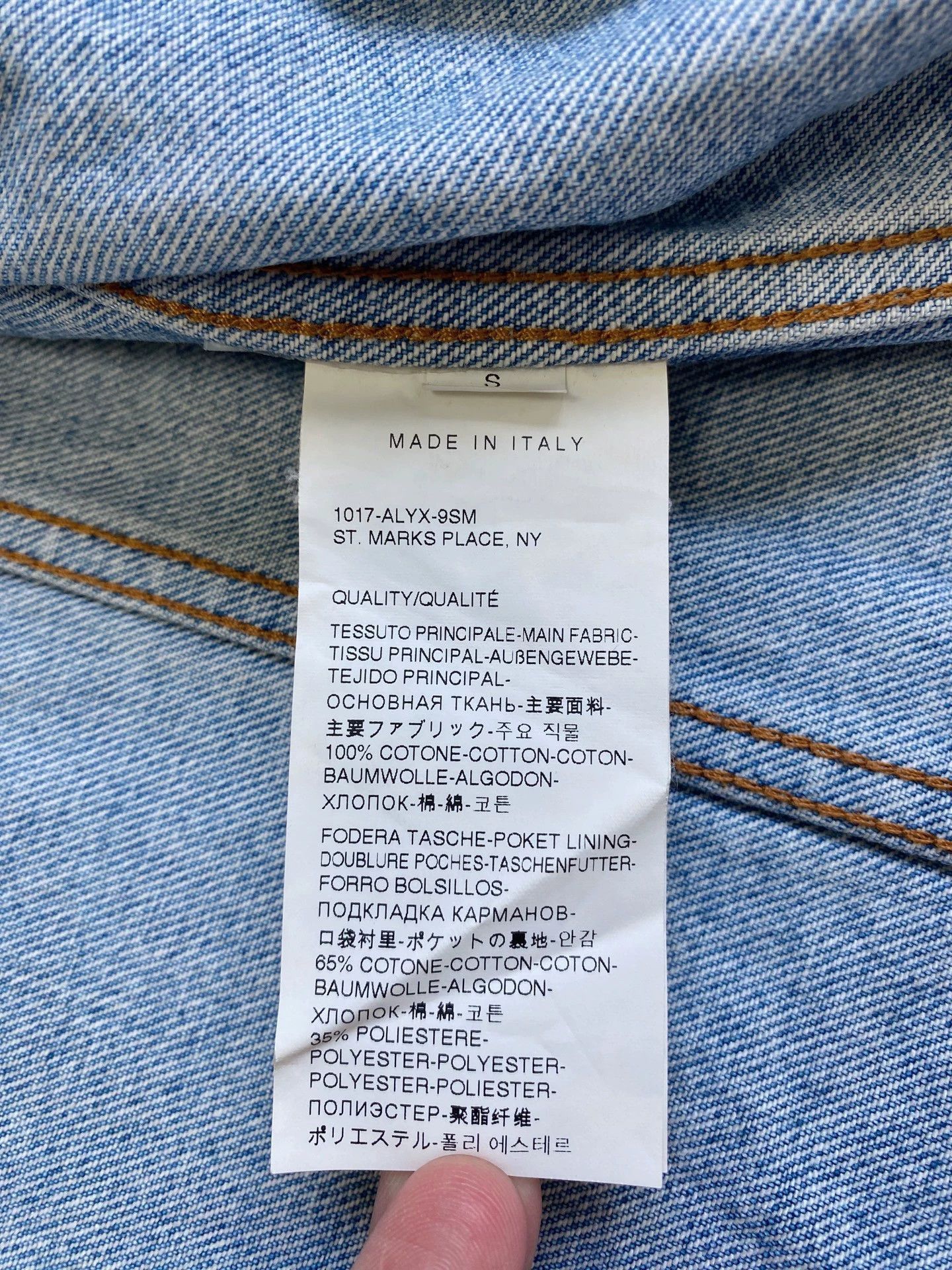 1017 ALYX 9SM Rainbow Phantom Cross Denim Jacket Size US S / EU 44-46 / 1 - 7 Thumbnail