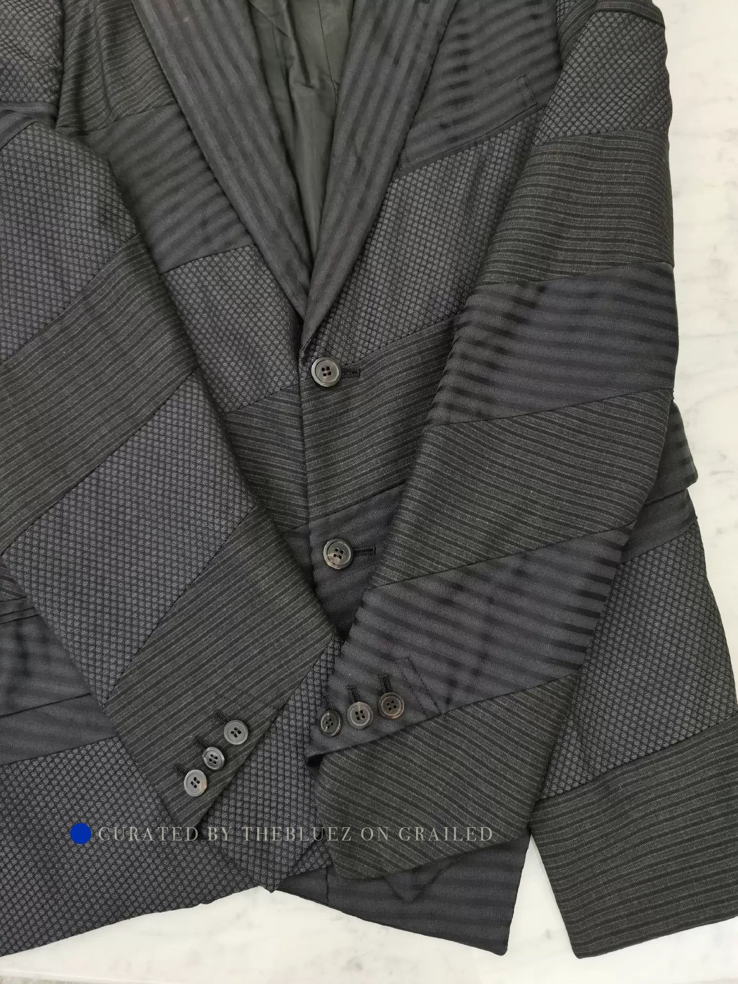 Comme des Garcons Irregular Paneled Blazer in Black Size US M / EU 48-50 / 2 - 8 Thumbnail