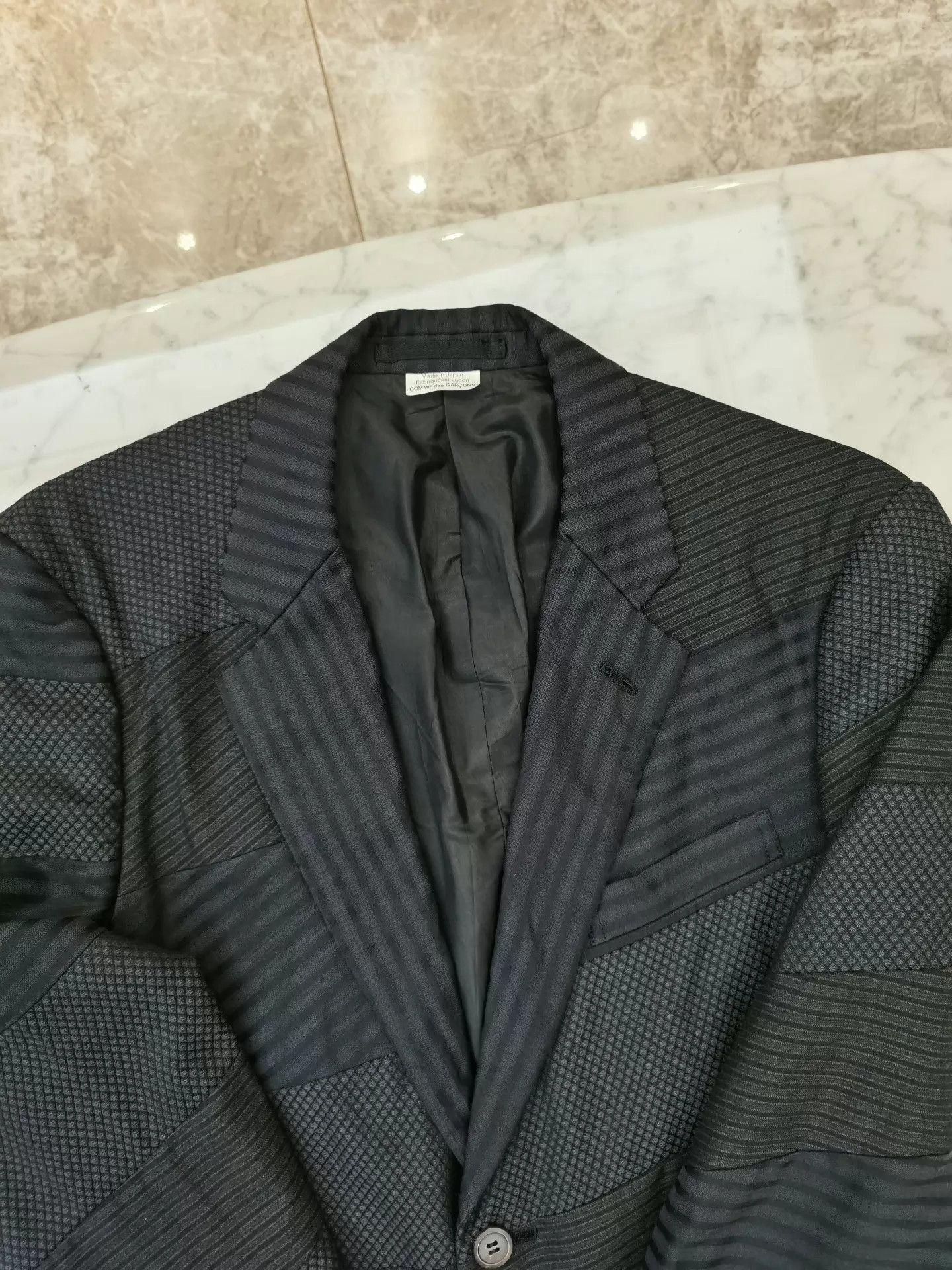 Comme des Garcons Irregular Paneled Blazer in Black Size US M / EU 48-50 / 2 - 9 Thumbnail