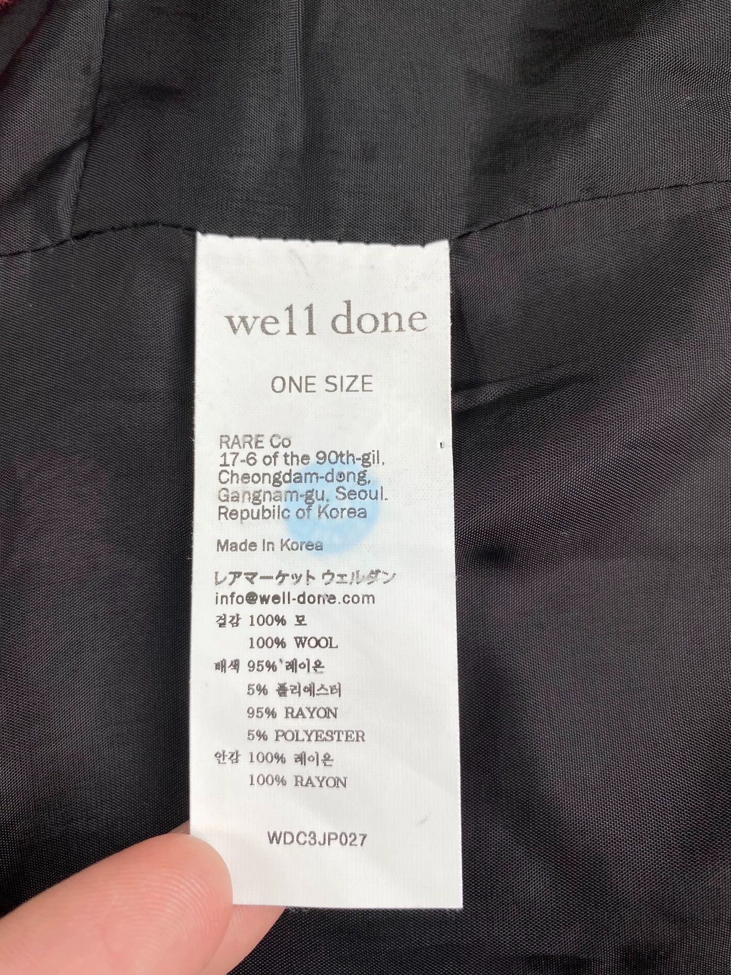 WE11DONE Multi Check Half-Zip Wool Jacket Size US M / EU 48-50 / 2 - 8 Thumbnail