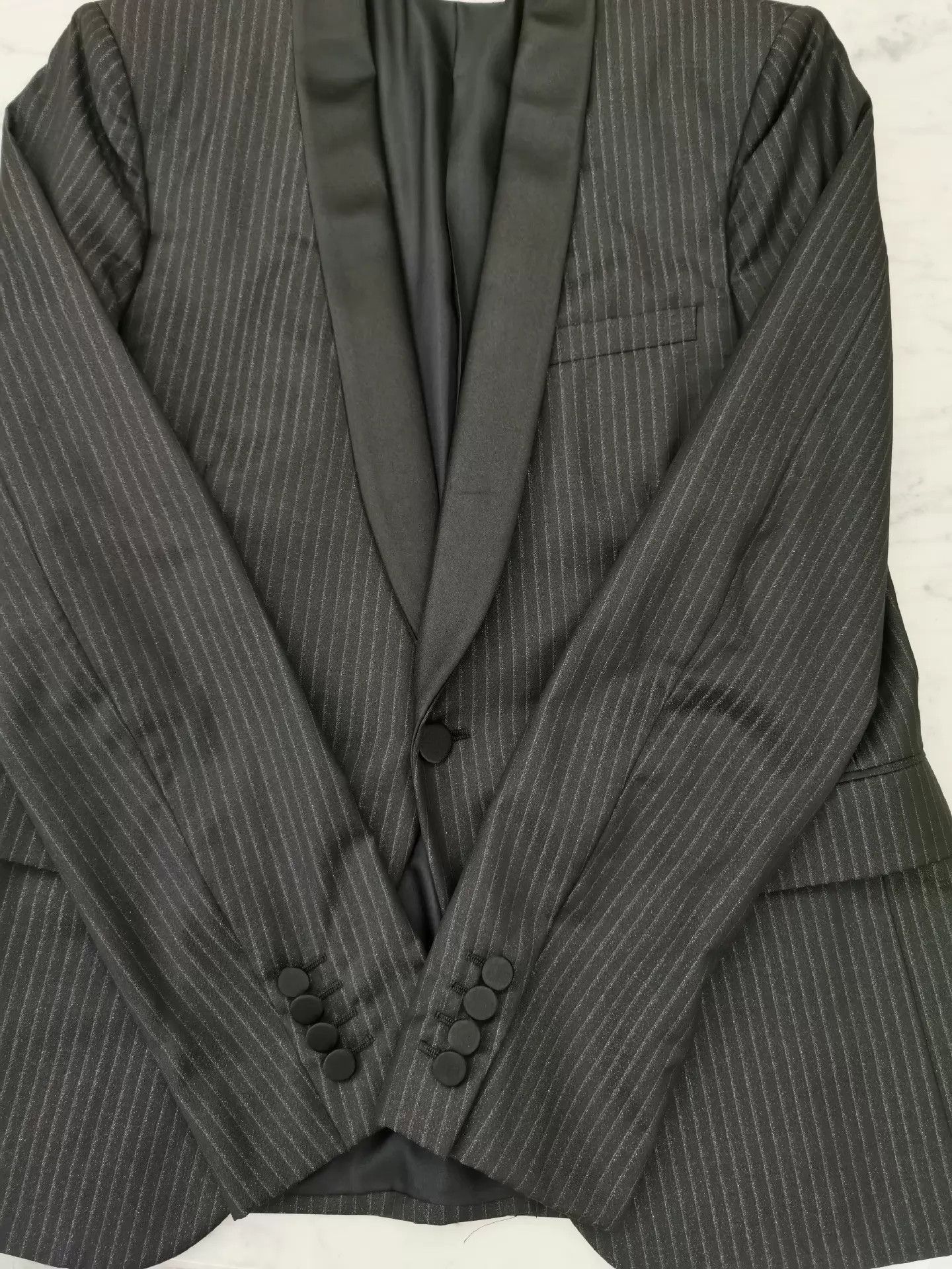Saint Laurent Paris Black Wool Tuxedo Blazer, Size 48 Size US M / EU 48-50 / 2 - 9 Thumbnail