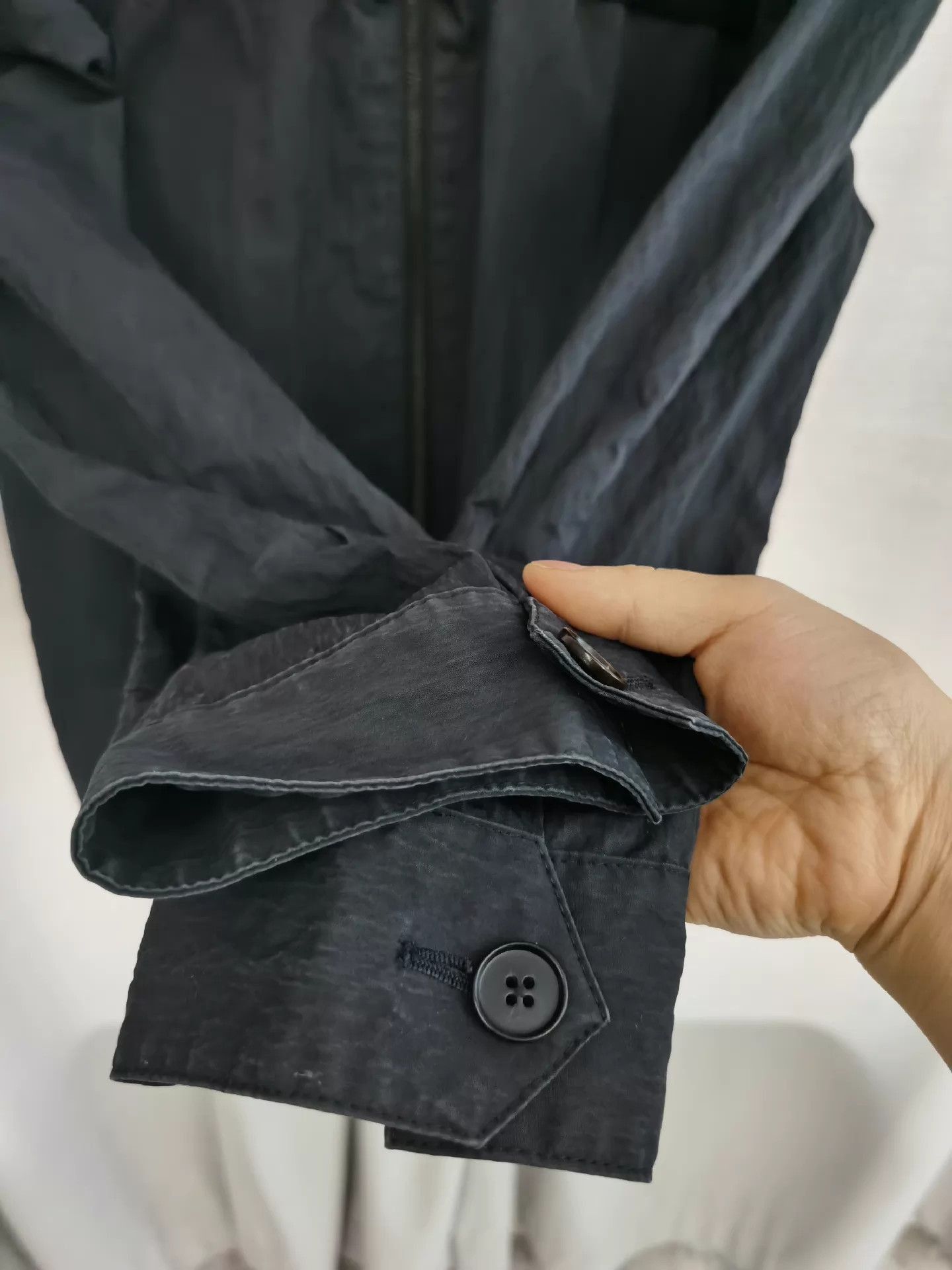Maison Margiela Minimalist Collarless Jacket in Black Size US M / EU 48-50 / 2 - 4 Thumbnail