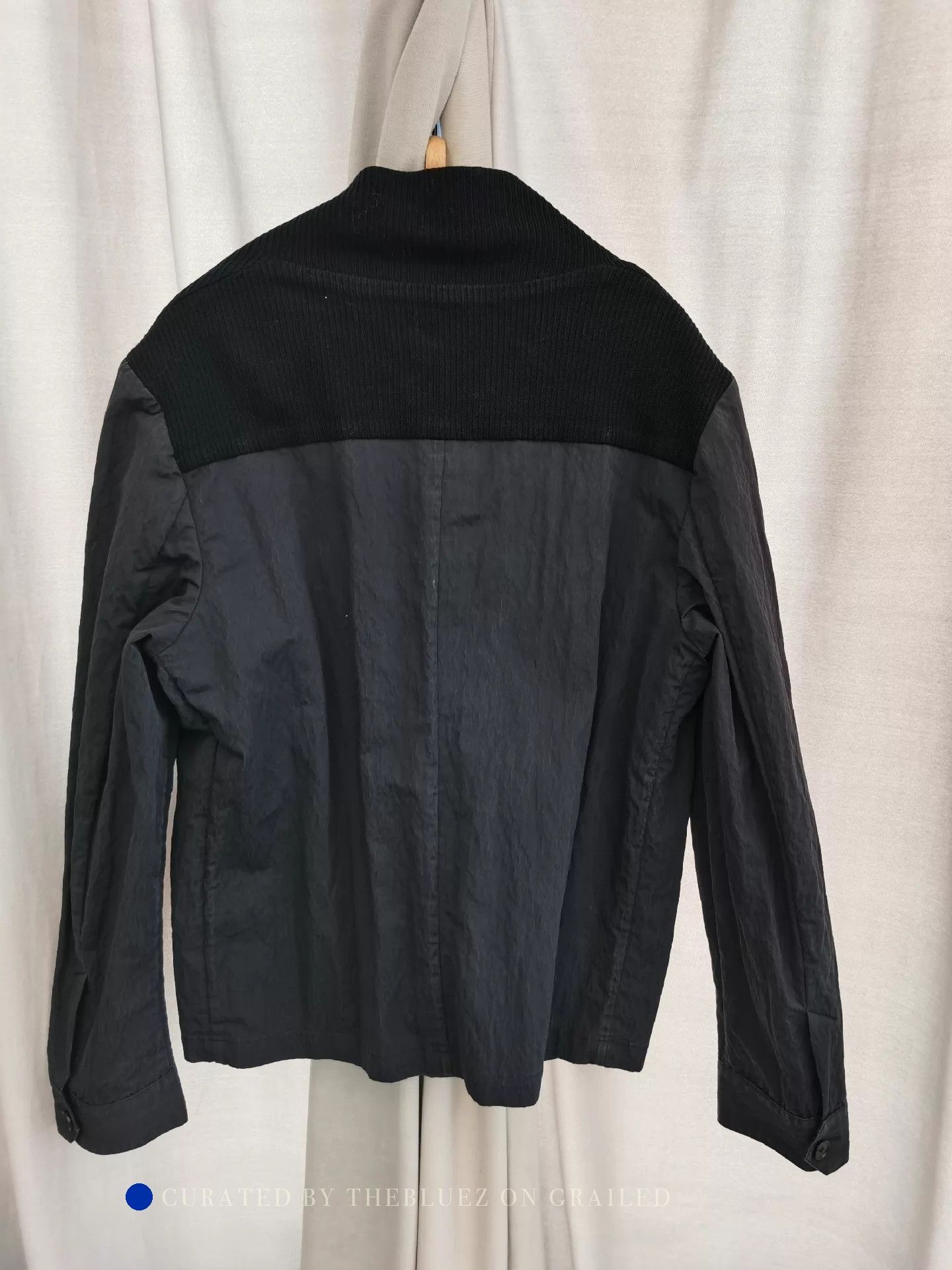Maison Margiela Minimalist Collarless Jacket in Black Size US M / EU 48-50 / 2 - 7 Thumbnail