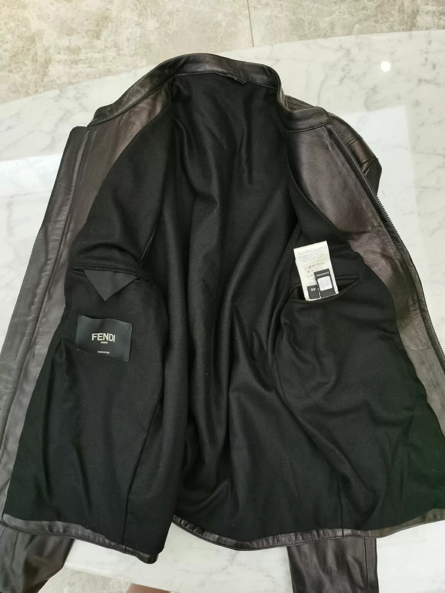 Fendi Classic Monster Leather Jacket in Black Size US S / EU 44-46 / 1 - 6 Thumbnail