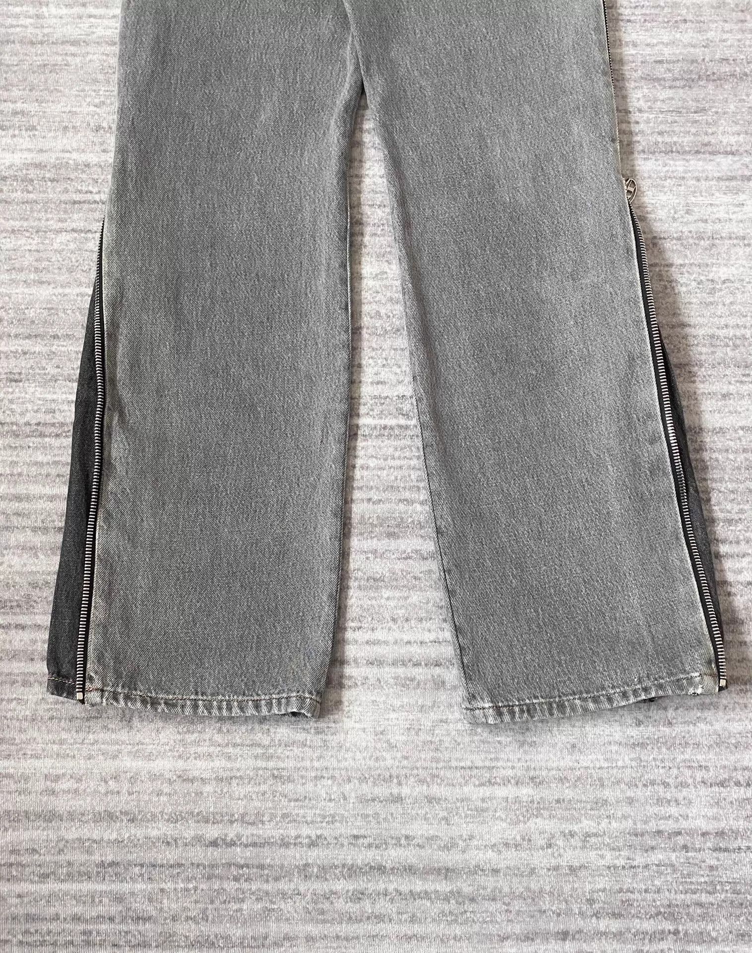 Diesel Deconstructed Flared Jeans with Side Zip Size US 29 - 6 Thumbnail