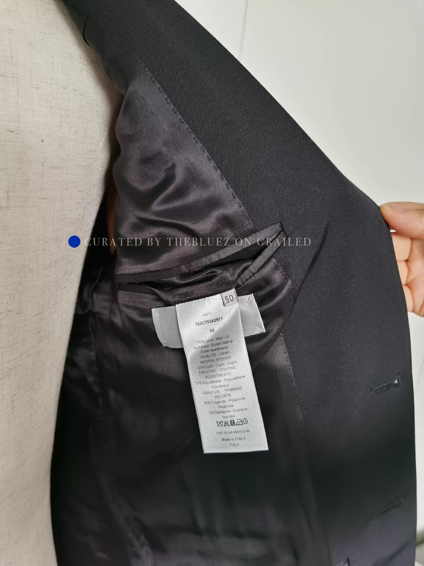 Dior Elegant Black Wool Blazer with Side Stripe Size US M / EU 48-50 / 2 - 7 Thumbnail