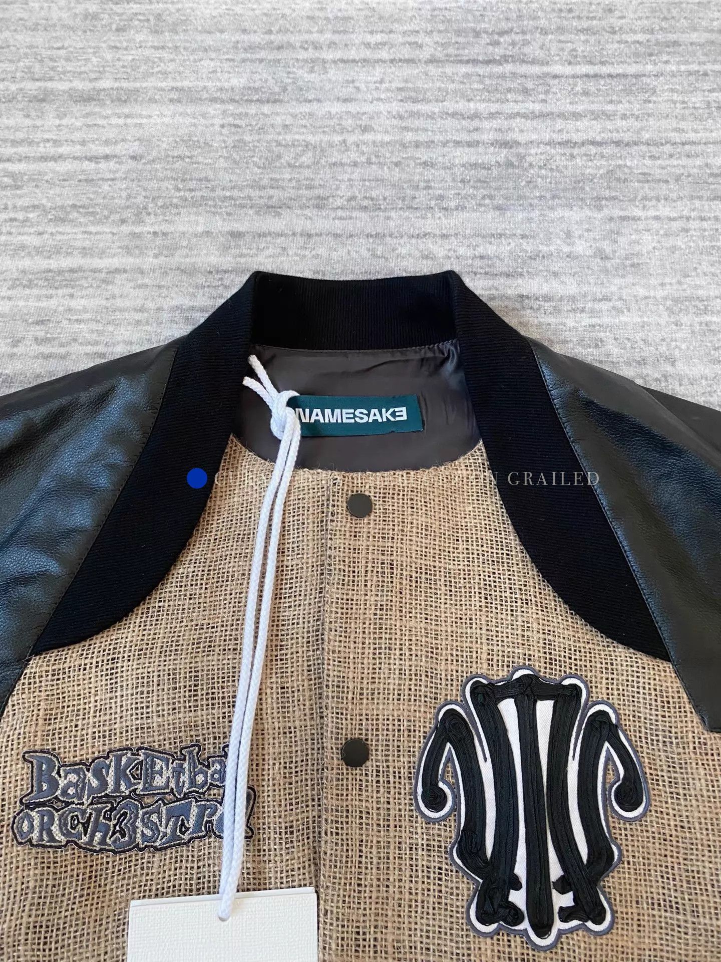 NAMESAKE Cotton-Linen Jacket with Leather Sleeves Size US M / EU 48-50 / 2 - 4 Thumbnail