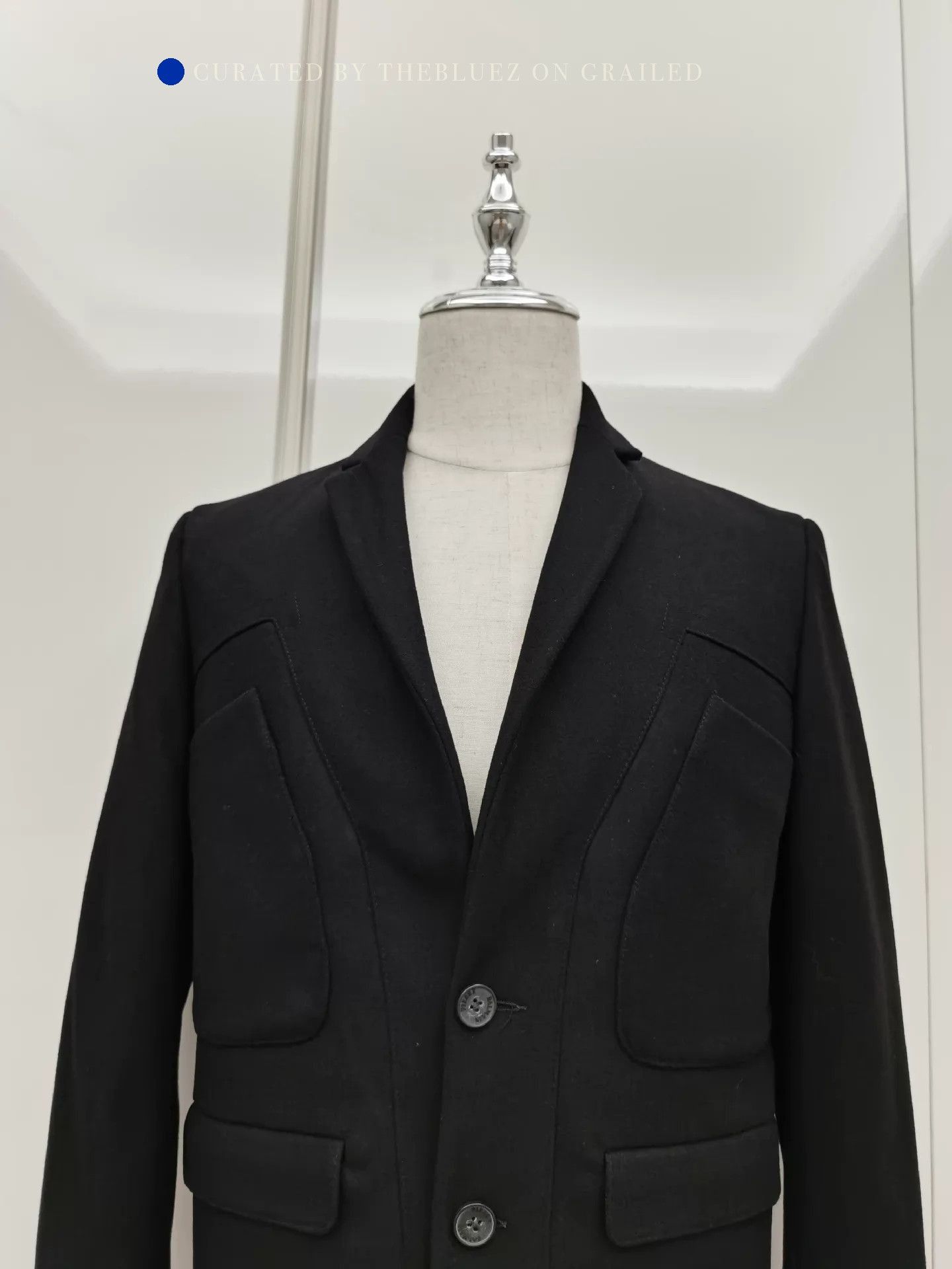 Pierre Balmain Sleek Wool-Cashmere Black Jacket Size US M / EU 48-50 / 2 - 2 Thumbnail